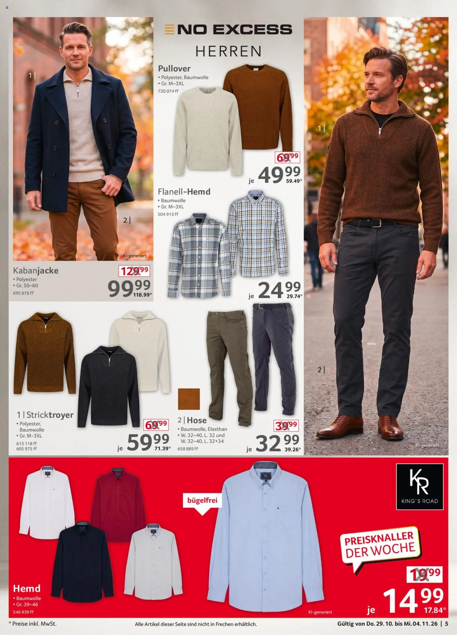 Vorschau von dem Prospekt des Geschäftes Selgros, gültig ab dem 29.10.2026 - Pullover, Hose, Hemd