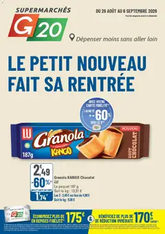 Prévisualisation de G20 Supermarchés catalogue du magasin G20 Supermarchés formulaire valide 26/08/2026