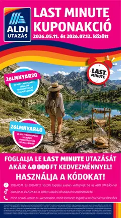 Aldi - Aldi Utazás katalógus megtekintése, amely érvényes 2026.06.18.-től