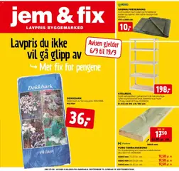 Forhåndsvis Jem & Fix kundeavis fra butikk Jem & Fix gyldig fra 06/09/2026