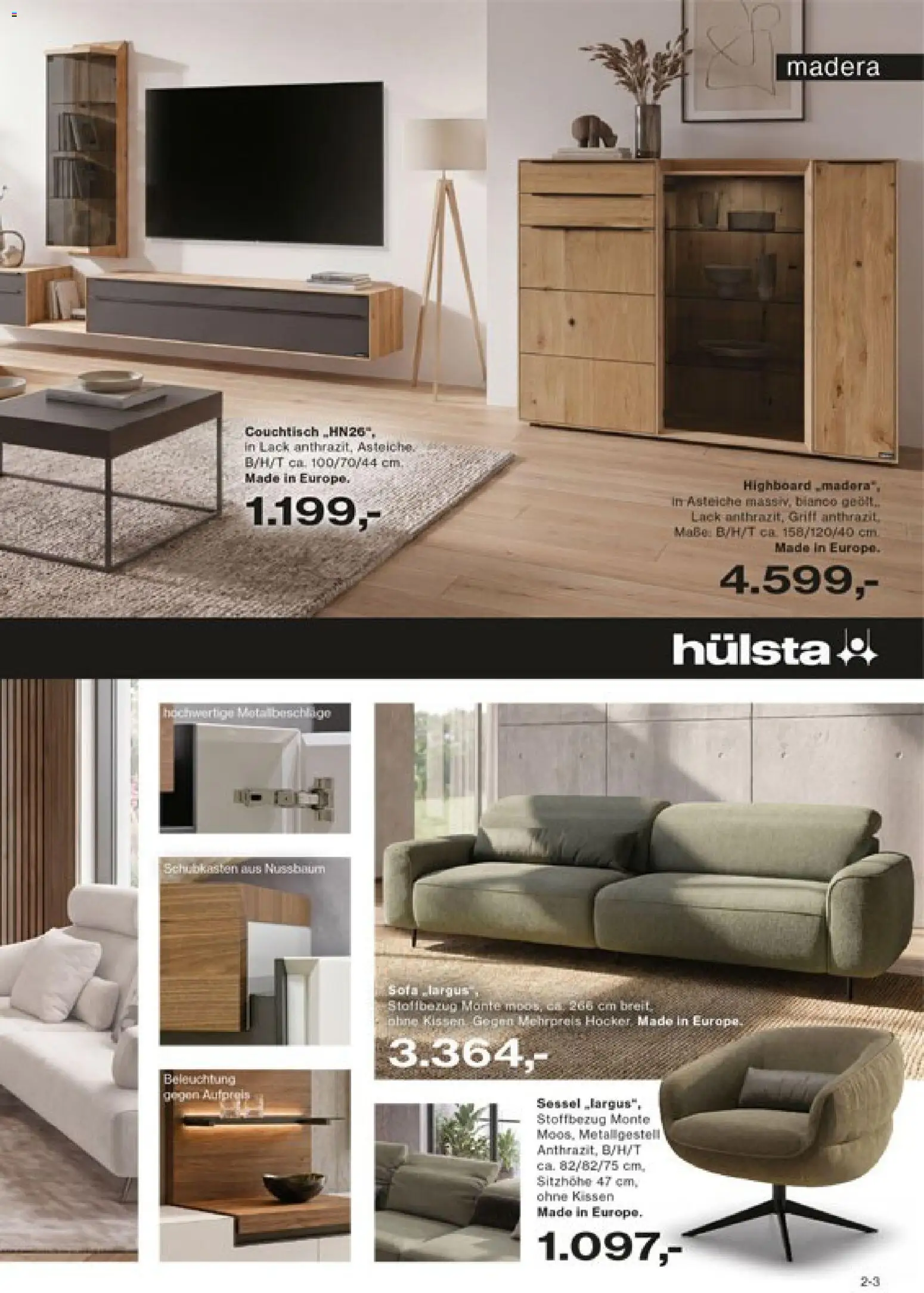 Vorschau von dem Prospekt des Geschäftes Porta!, gültig ab dem 27.10.2026 - Sofa, Couchtisch, Sessel, Kissen, HIghboard