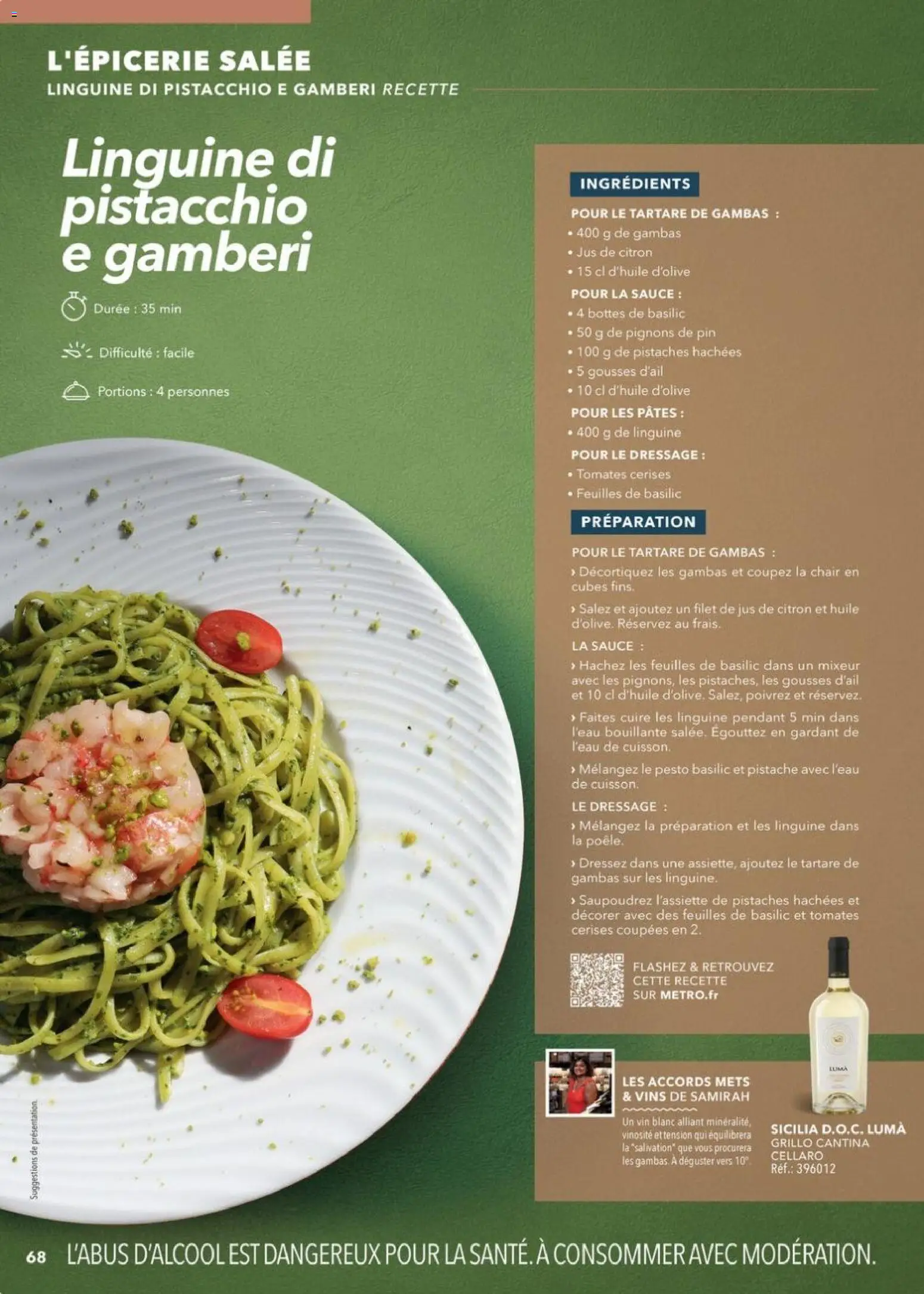 Prévisualisation de METRO - Guide Italie du magasin METRO formulaire valide 28/05/2026 - Pesto, Mixeur, Cerises, Pignons de pin, Tomates cerises, Jus de citron, Ingrédients, Pistaches
