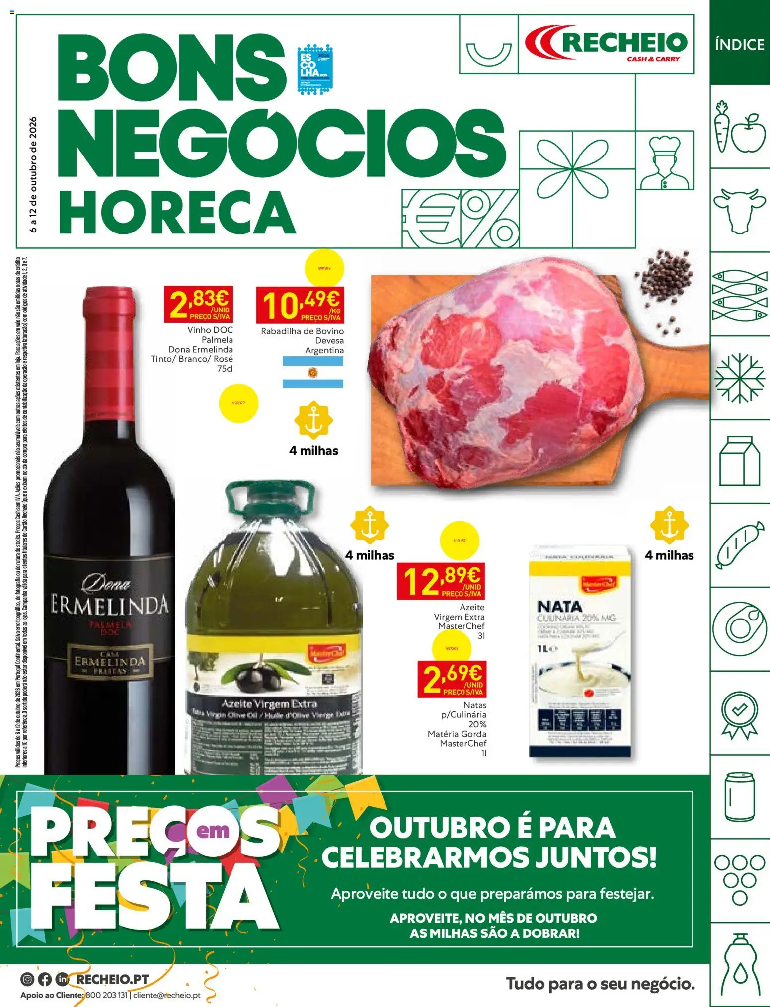 Pré-visualização do folheto da loja Recheio válida a partir de 06/10/2026 - Azeite, Vinho, Nata, Natas, Azeite virgem extra