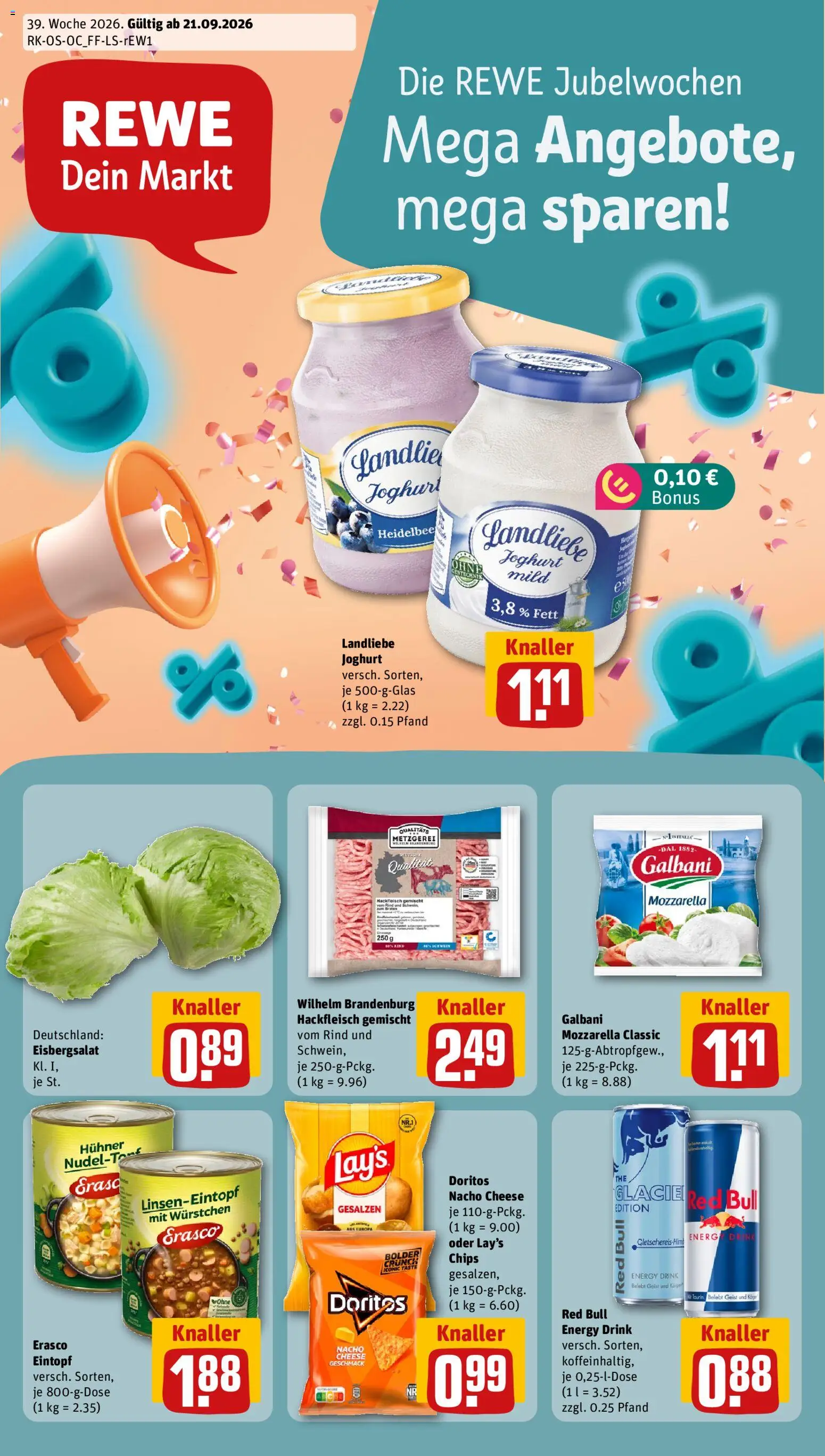 Vorschau von dem Prospekt des Geschäftes Rewe, gültig ab dem 21.09.2026