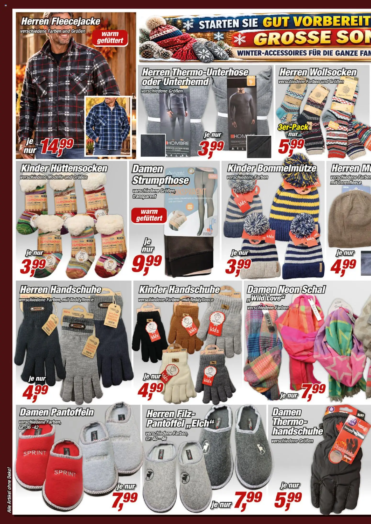 Vorschau von dem Prospekt des Geschäftes Posten Börse, gültig ab dem 31.10.2026 - Schal, Met, Strumpfhose, Handschuhe, Unterhemd