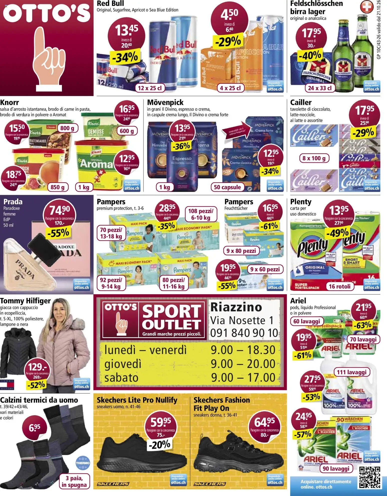 Vorschau des Merkblatts Otto's aktionen IT vom Shop Otto's gültig von 21.10.2026 bis 26.10.2026 - Red bull, Gemüse, Pampers