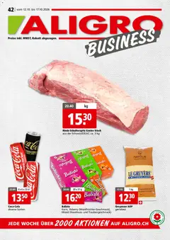 Vorschau des Merkblatts Aligro aktionen Business Schlieren, Gossau SG, Frauenfeld, Rapperswil-Jona, Sargans, Bern vom Shop Aligro gültig von 12.10.2026 bis 17.10.2026