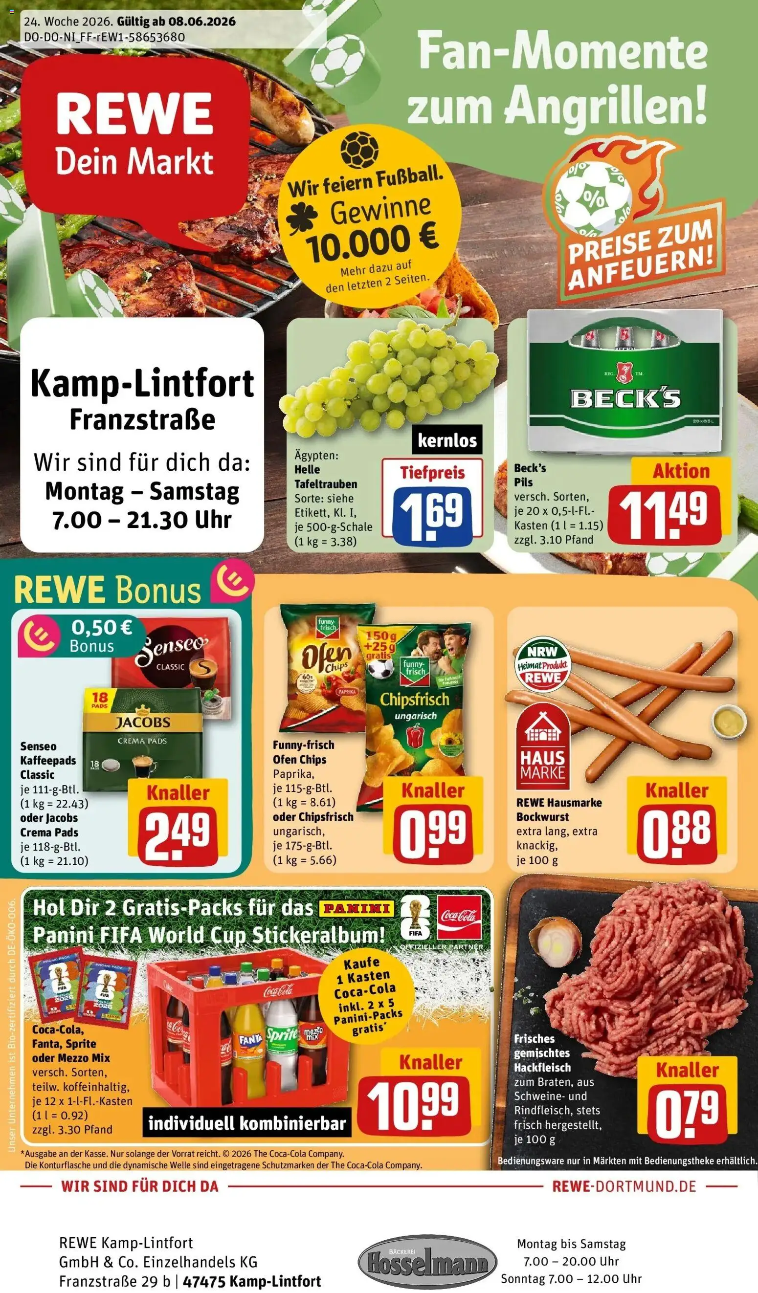 Vorschau von dem Prospekt des Geschäftes Rewe, gültig ab dem 08.06.2026
