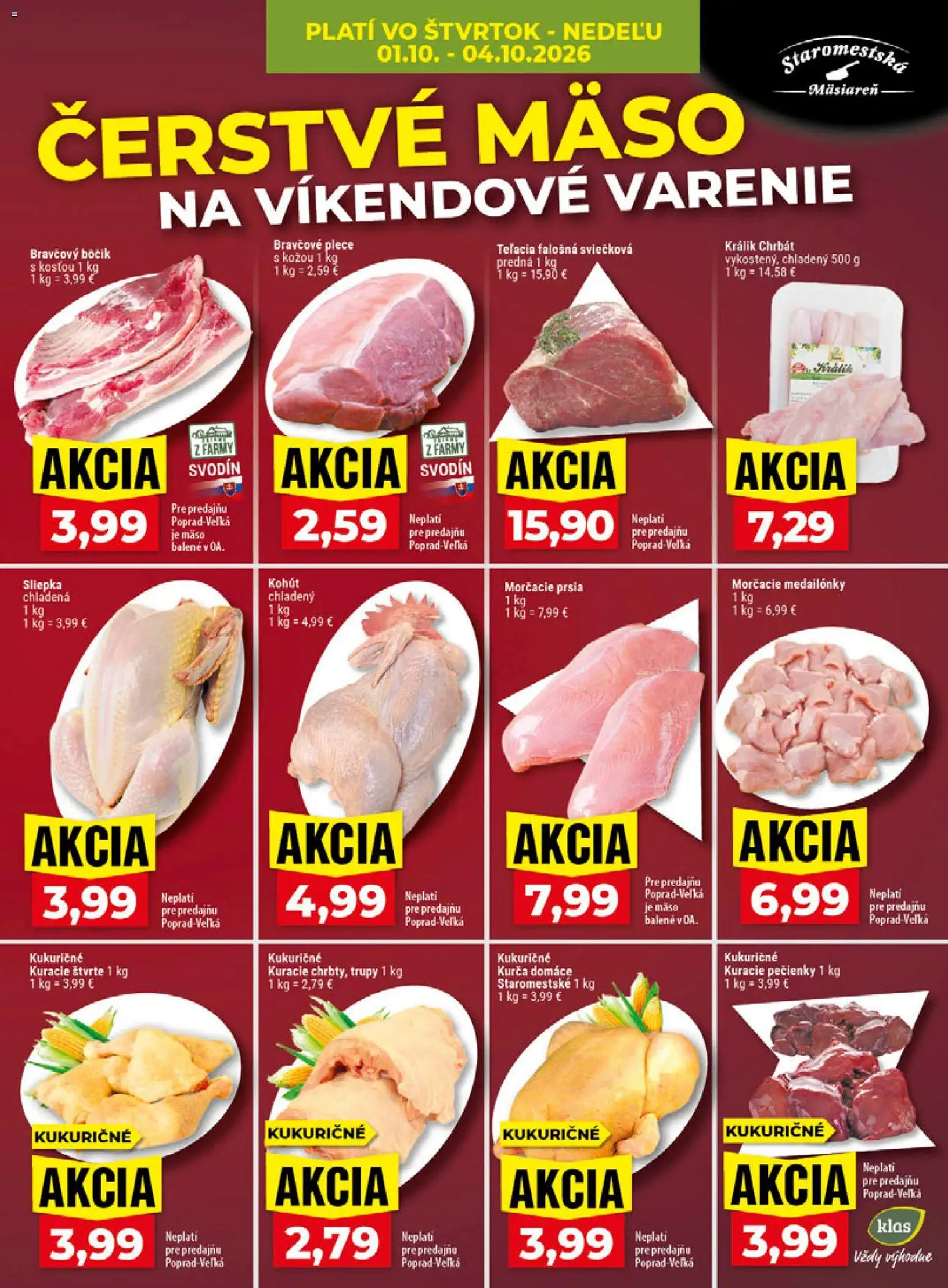 Náhľad Klas letáku platného od 28.09.2026