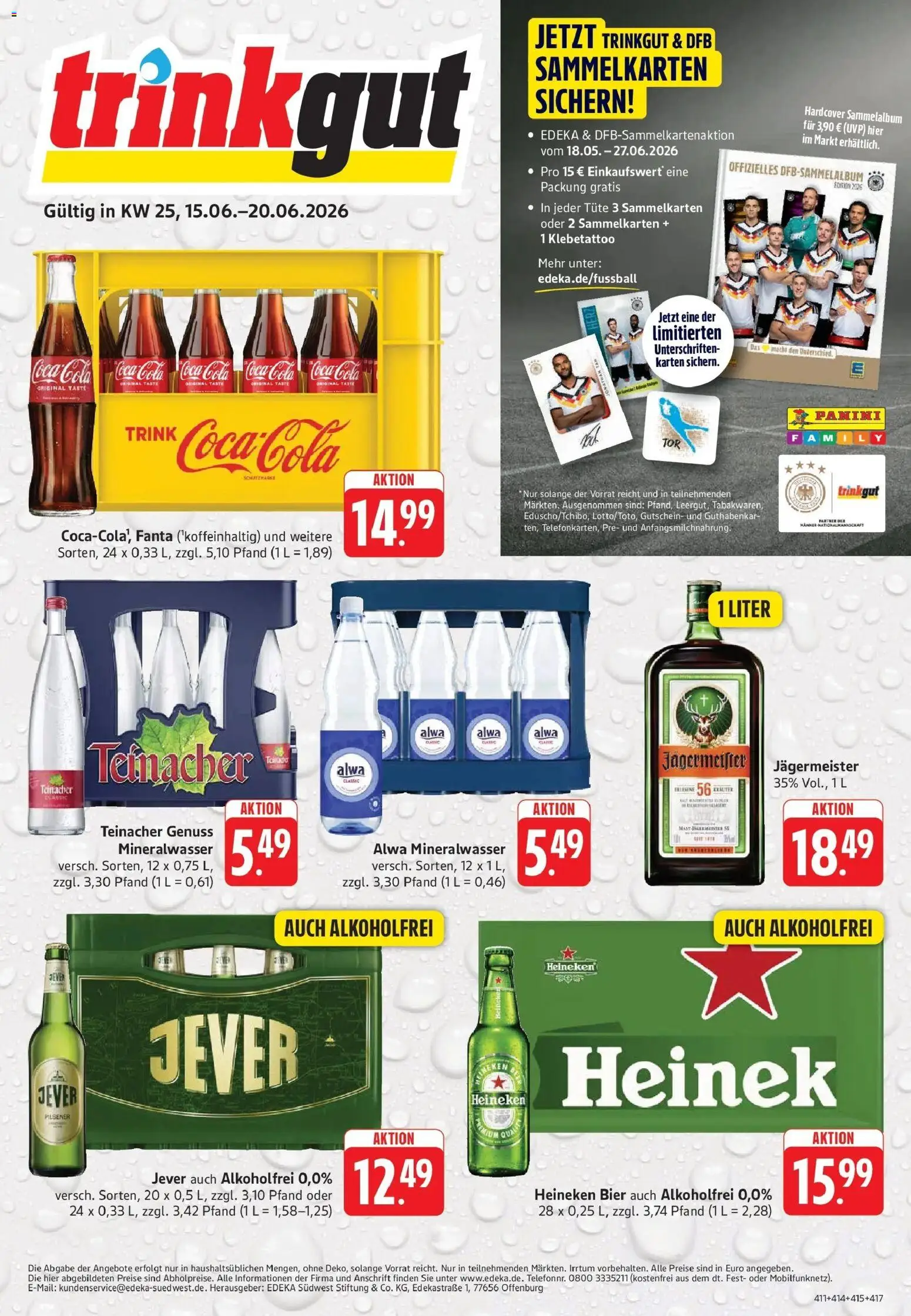 Vorschau von dem Prospekt des Geschäftes Trinkgut, gültig ab dem 14.06.2026 - Bier, Coca cola, Cola, Jägermeister, Mineralwasser, Jever, Heineken, Fanta