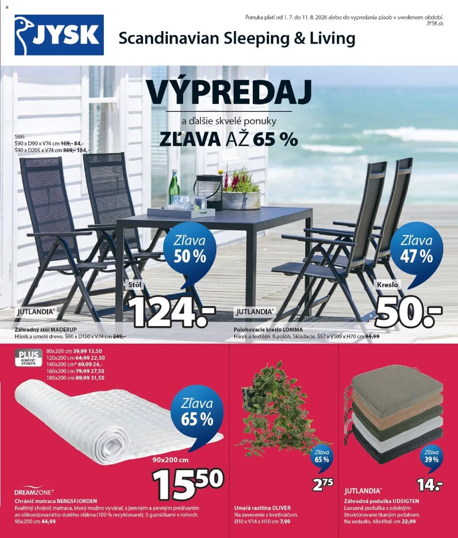 Náhľad JYSK letáku platného od 01.07.2026