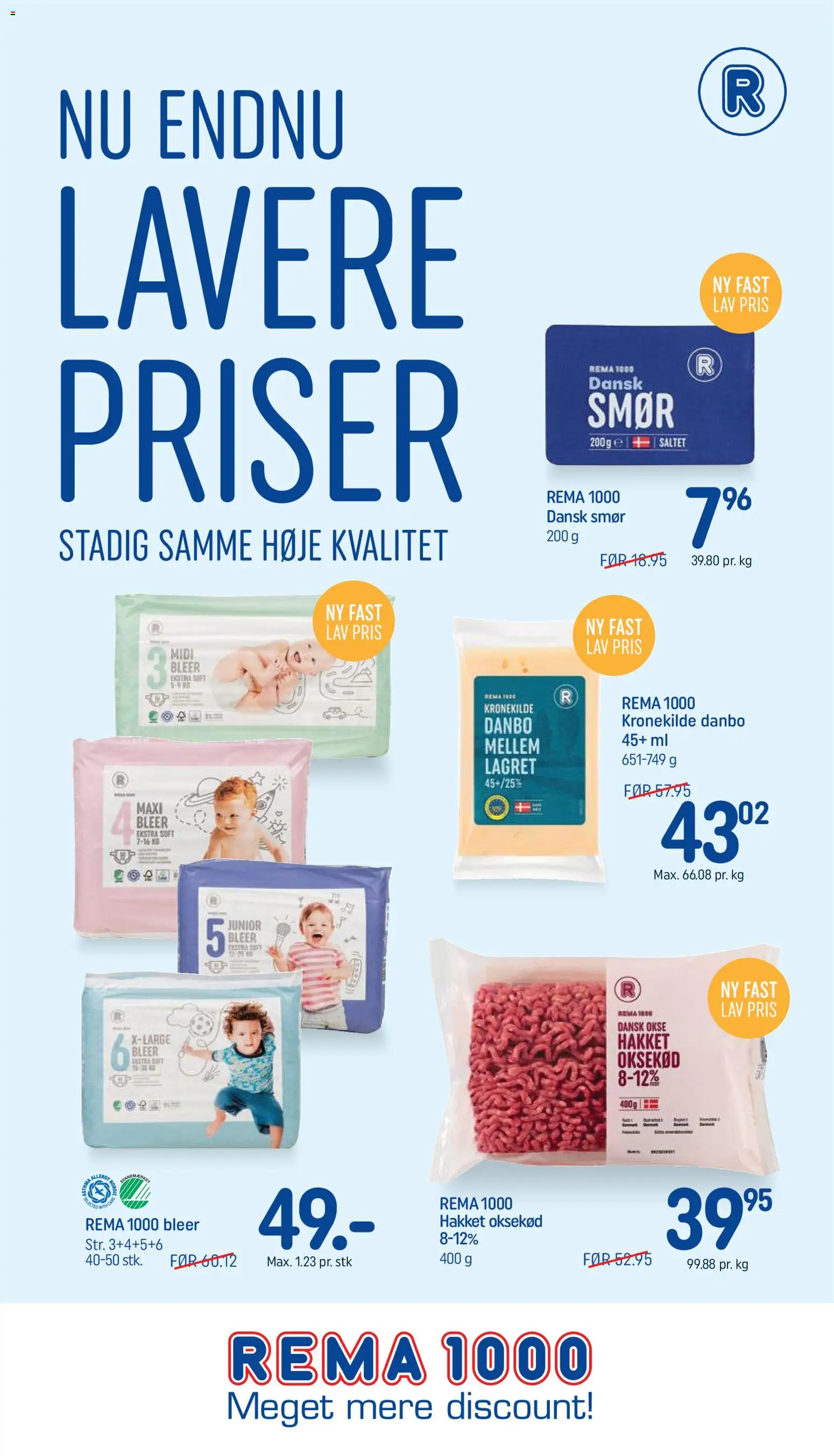 Eksempel på tilbudsavis Rema 1000 - Nu endnu lavere priser fra butik Rema 1000 gyldig fra 13/05/2026