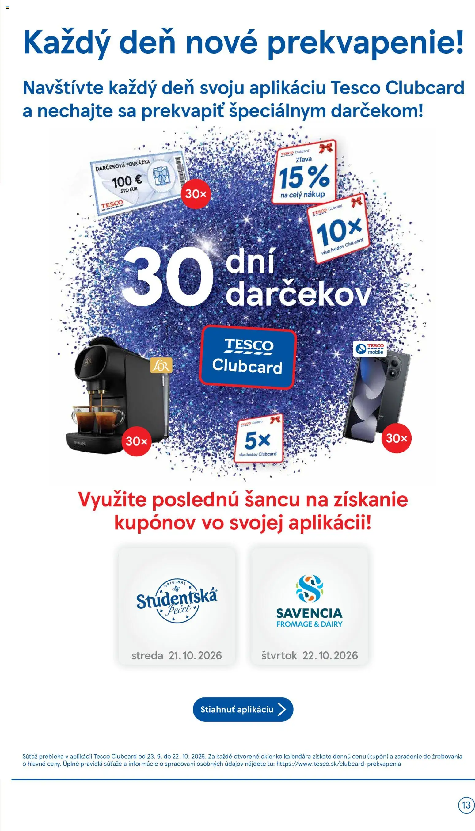 Náhľad Tesco letáku platného od 21.10.2026 - Kávovar