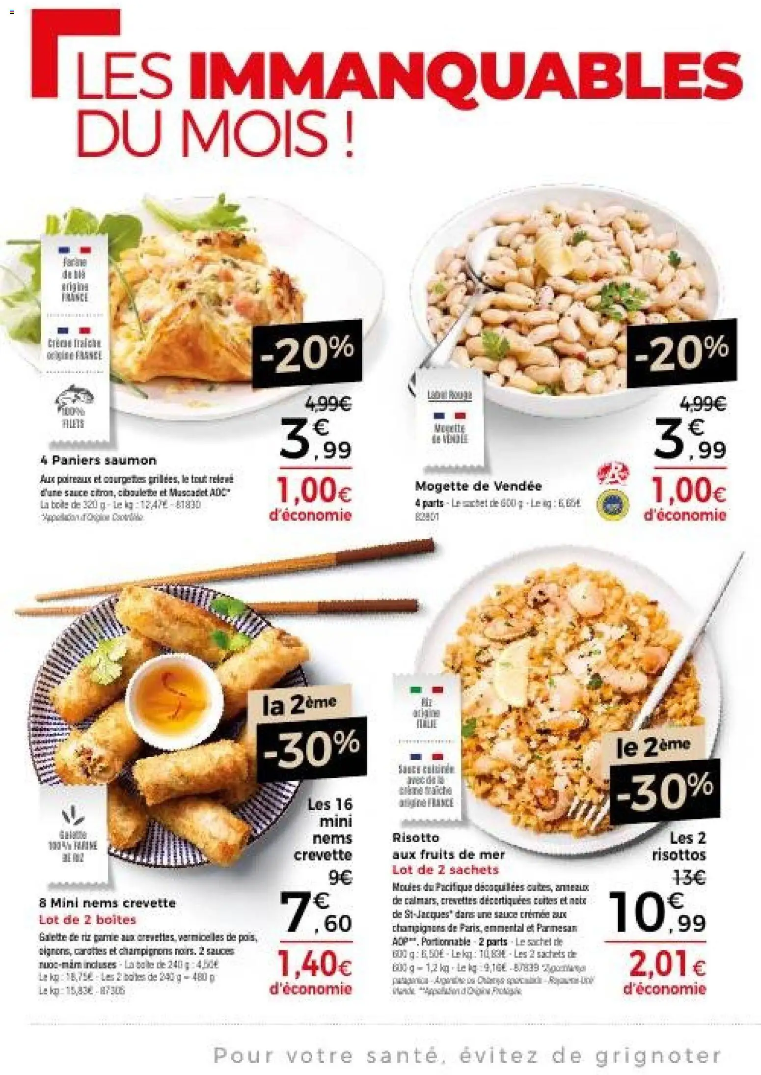 Prévisualisation de Thiriet catalogue du magasin Thiriet formulaire valide 26/10/2026 - Saumon, Carottes, Crevette, Parmesan, Sauces, Crevettes, Vermicelles, Crevettes décortiquées