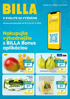 Náhľad Billa letáku platného od 16.09.2026