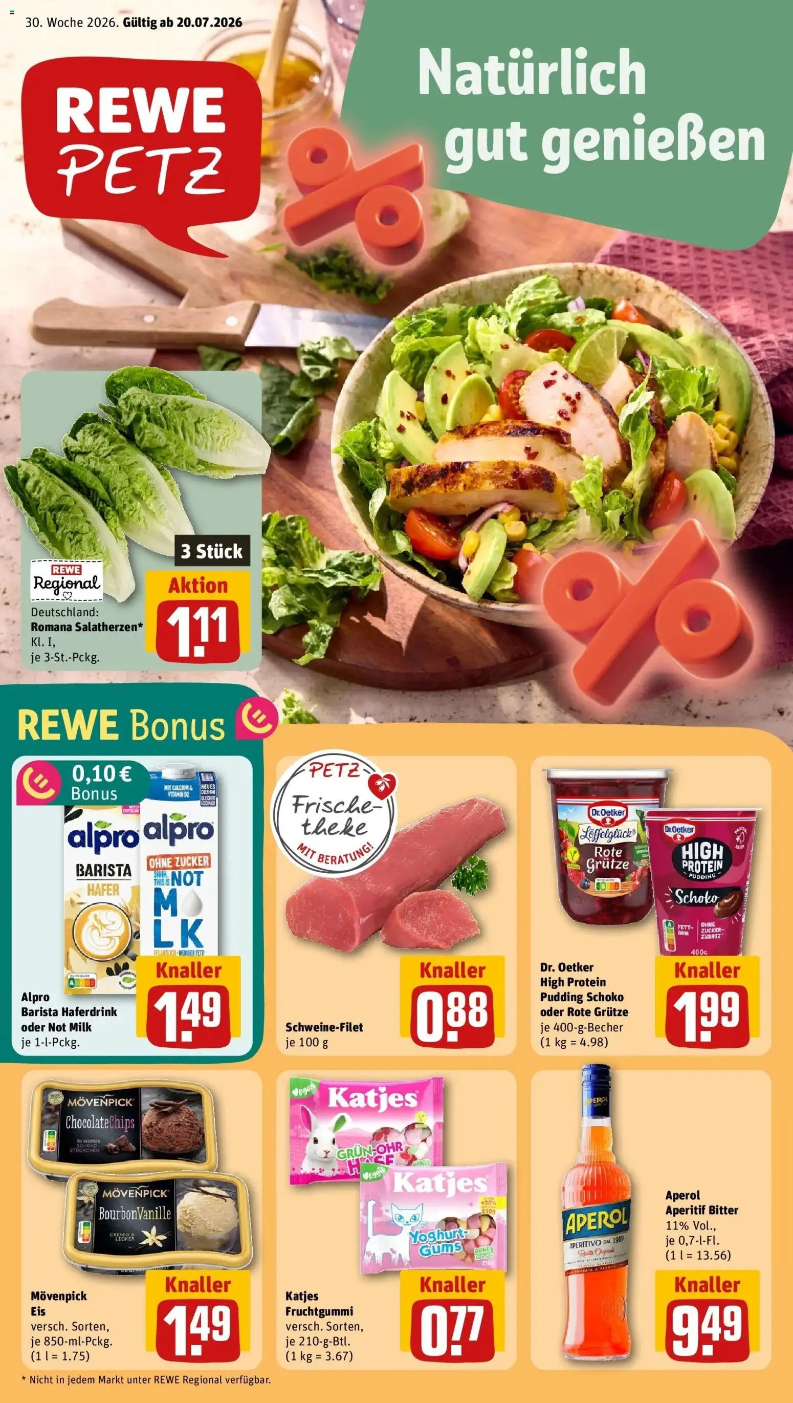 Vorschau von dem Prospekt des Geschäftes Rewe, gültig ab dem 20.07.2026