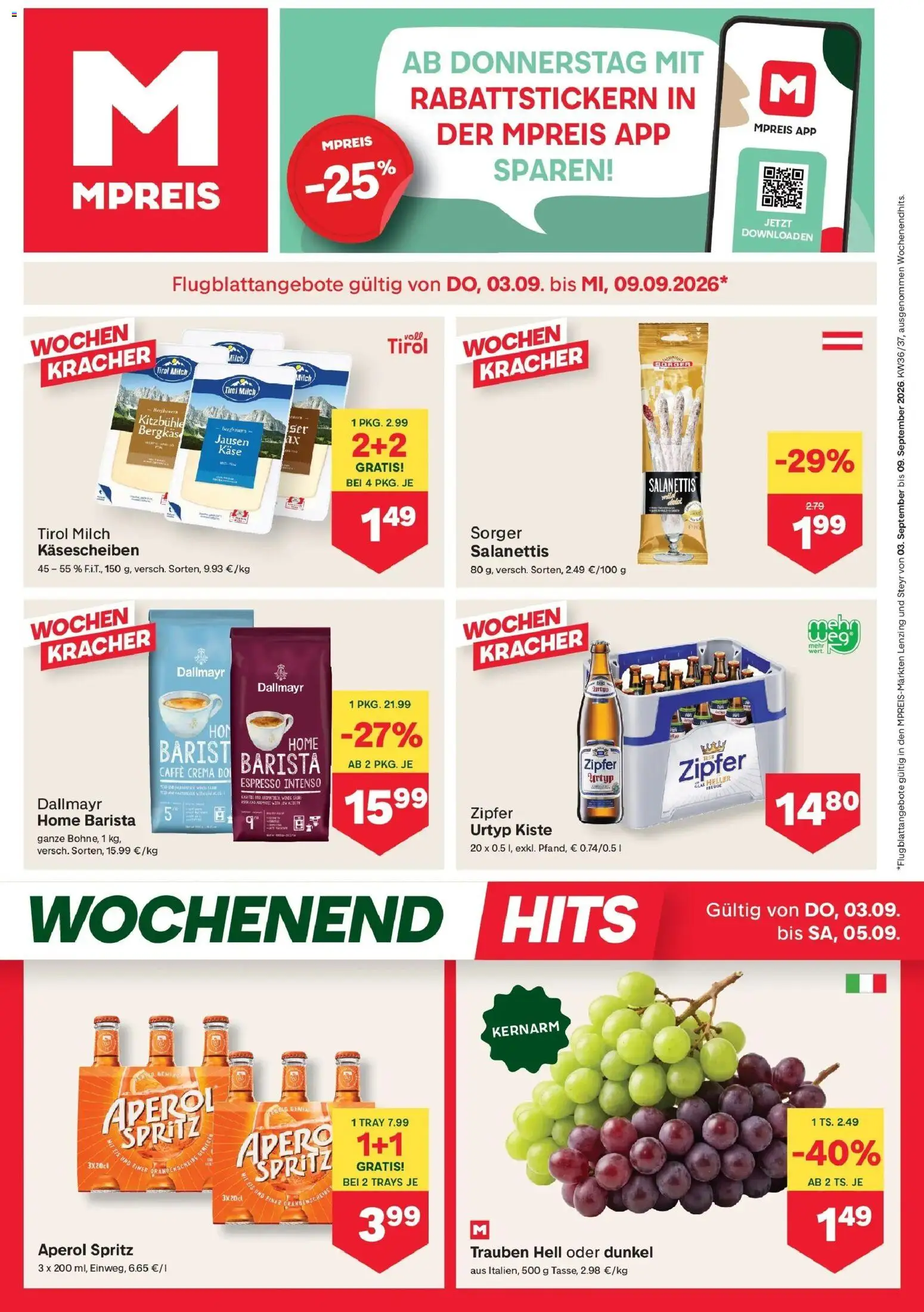 Vorschau der Angebote: MPREIS MPREIS Steyr gültig ab 03.09.2026