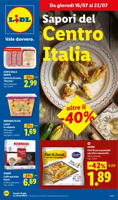 Anteprima dell'opuscolo Lidl volantino Centro Italia dal negozio Lidl valido da 16/07/2026