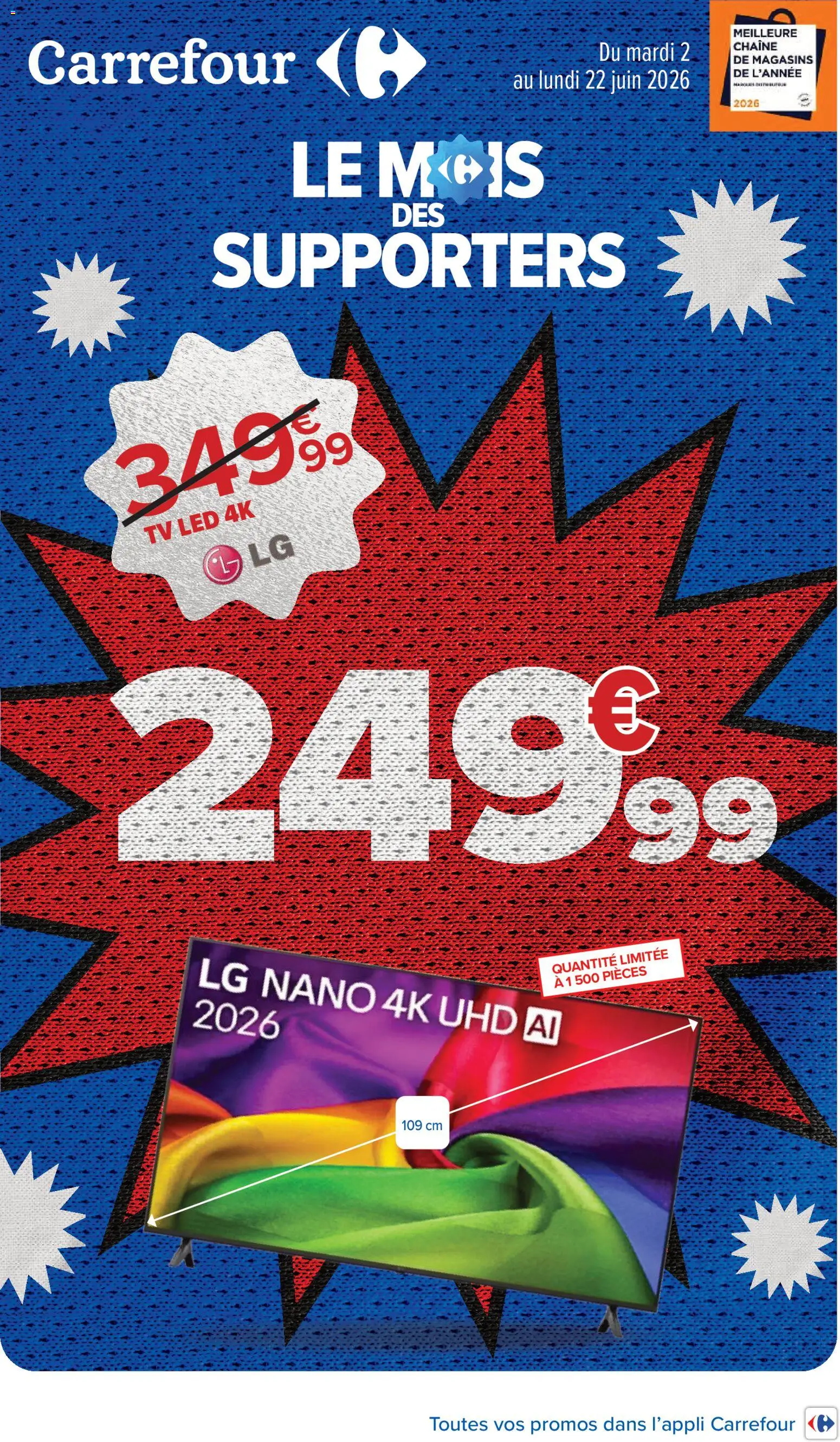 Prévisualisation de Carrefour Coupe du monde. Le mois des supporters. du magasin Carrefour formulaire valide 02/06/2026 - TV led