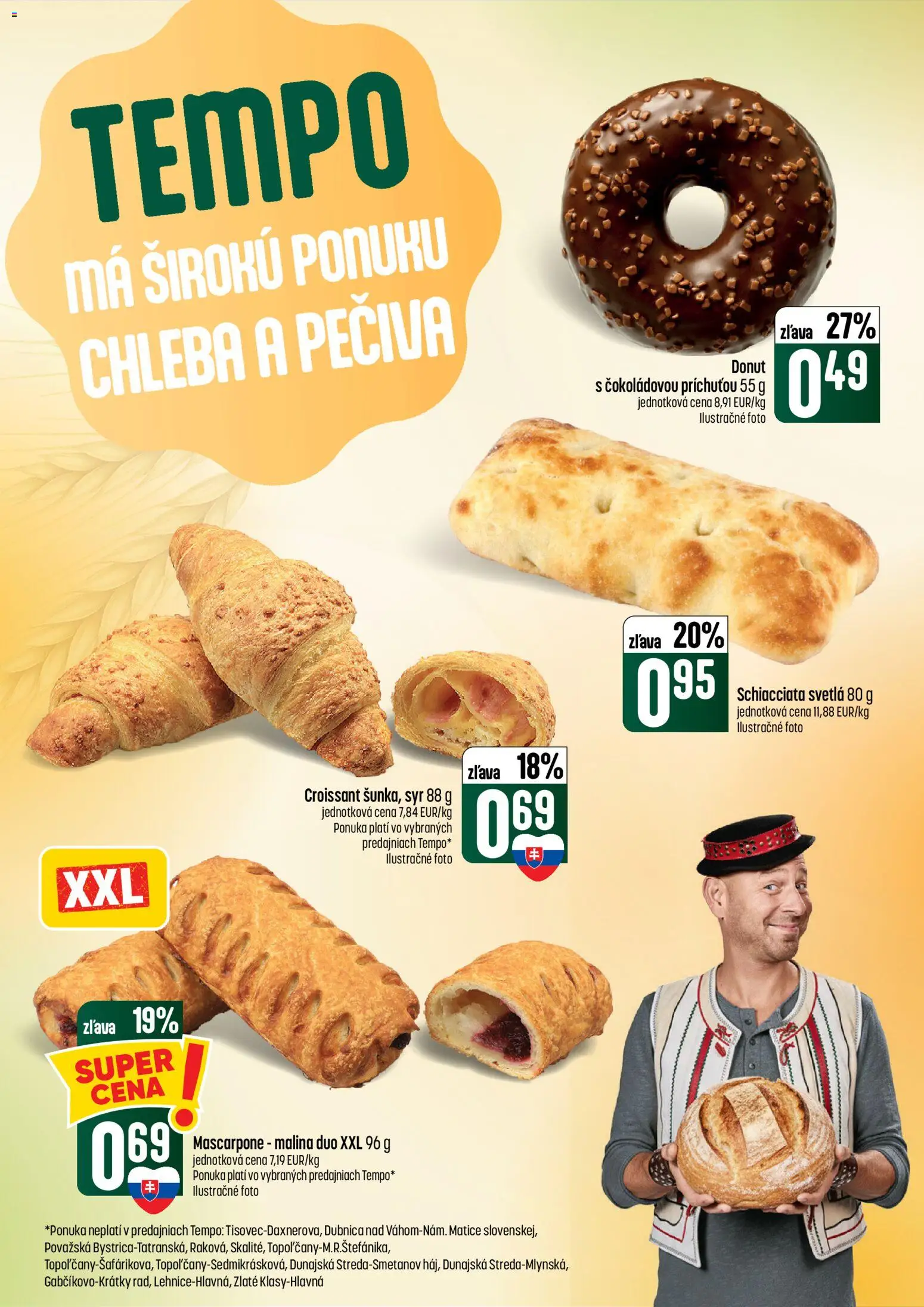 Náhľad COOP Jednota letáku platného od 08.10.2026 - Syr, Mascarpone, Croissant, Donut, Svetlá