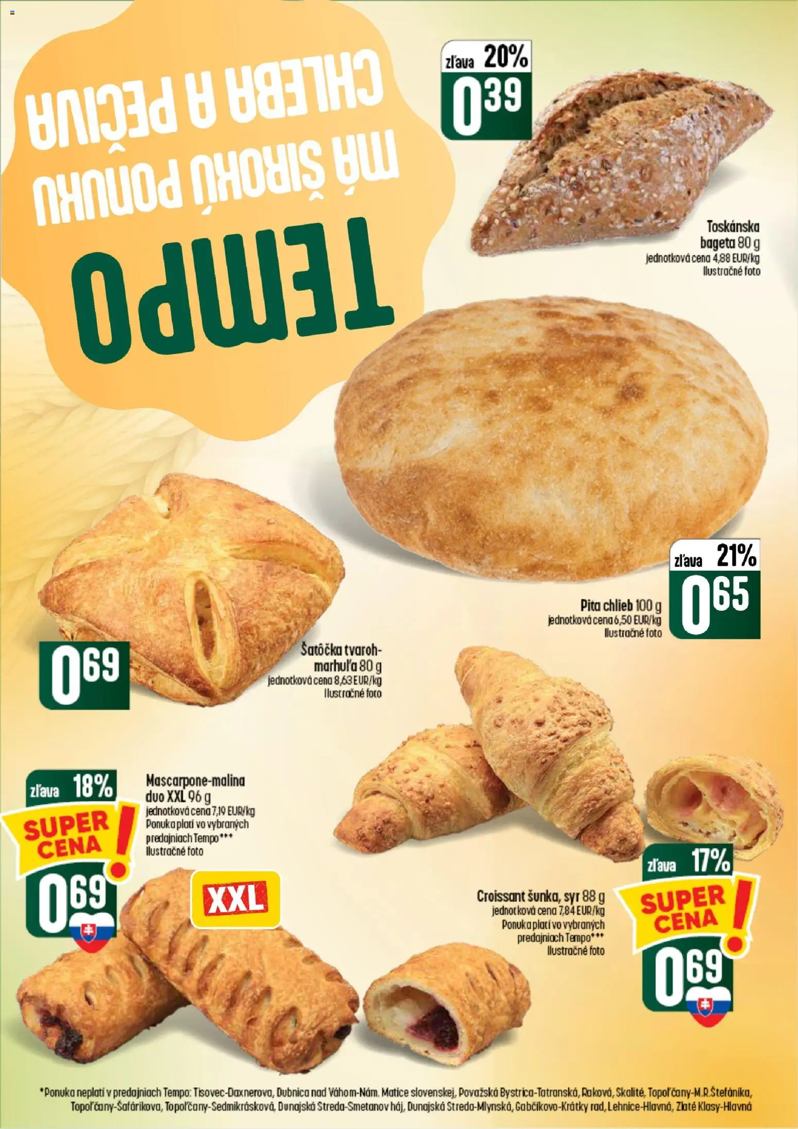 Náhľad COOP Jednota letáku platného od 10.09.2026 - Syr, Tvaroh, Croissant, Chlieb, Pita chlieb, Bageta