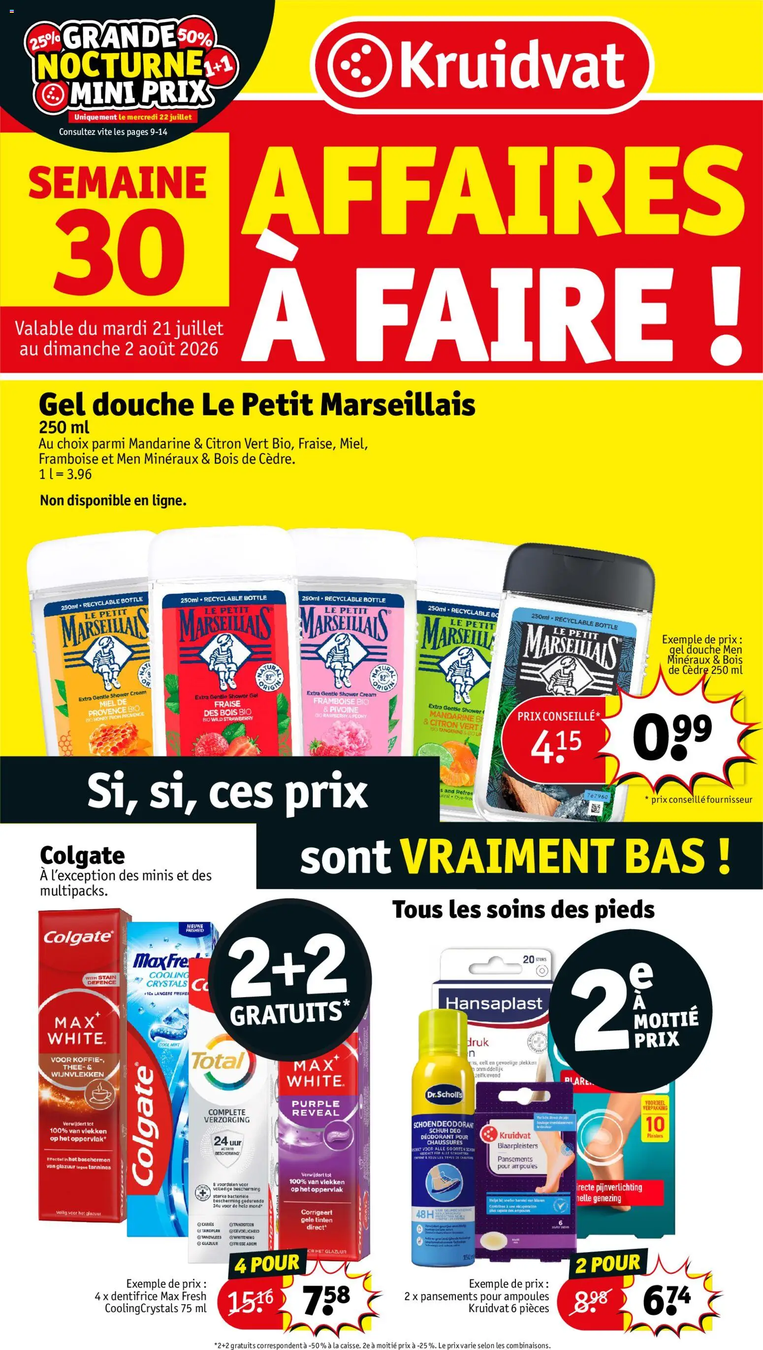 Voorbeeld van Kruidvat folder semaine 30 van winkel Kruidvat geldig vanaf 21/07/2026 - Koffie, Douche, Deodorant, Gel