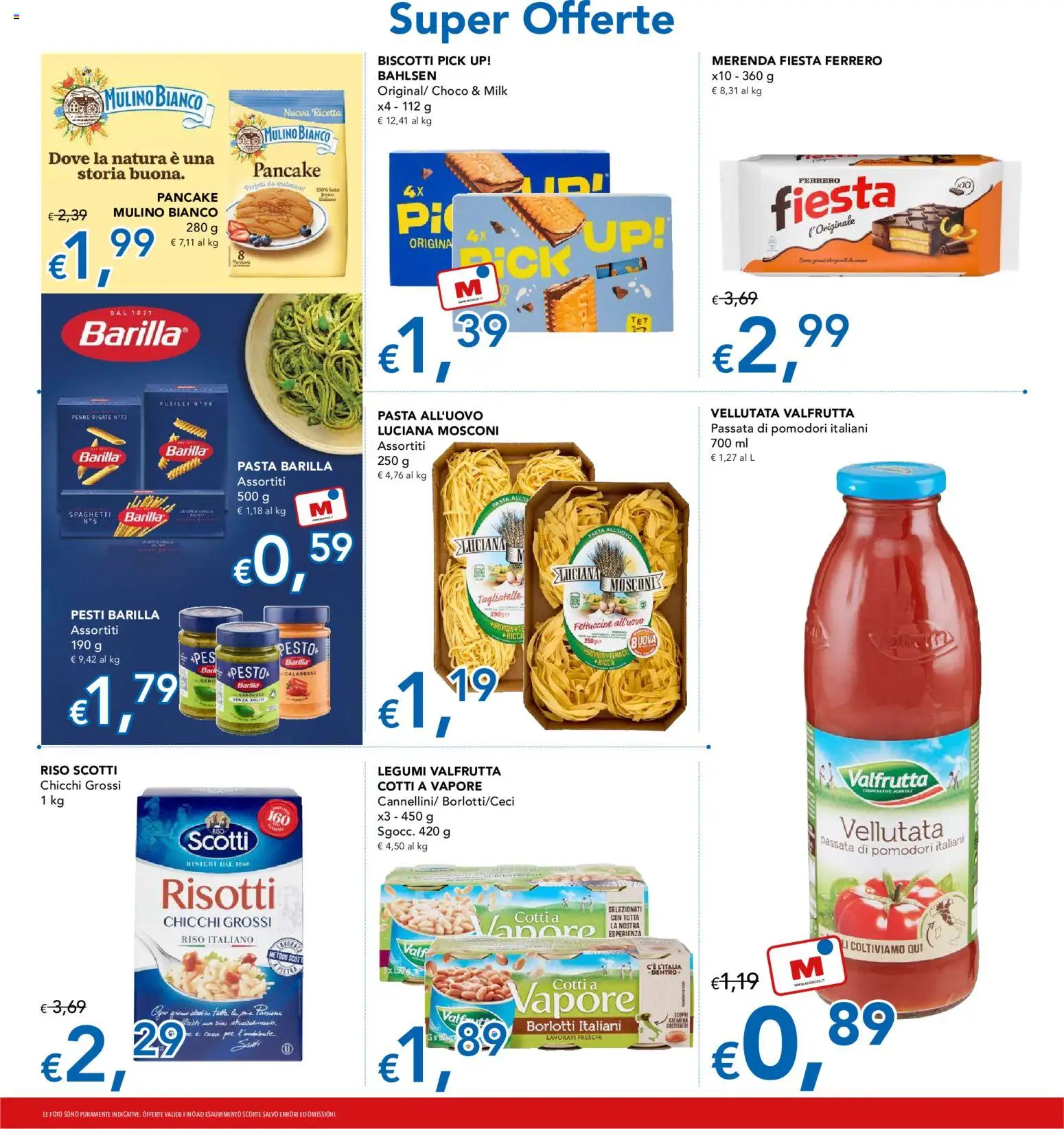 Anteprima dell'opuscolo Migross volantino dal negozio Migross valido da 22/10/2026 - Pasta, Biscotti, Latte, Tagliatelle, Spaghetti, Riso, Pesto, Legumi