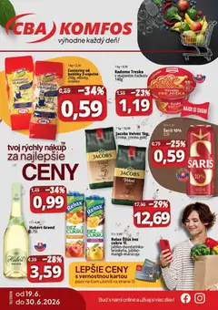 Náhľad CBA Komfos letáku platného od 19.06.2026