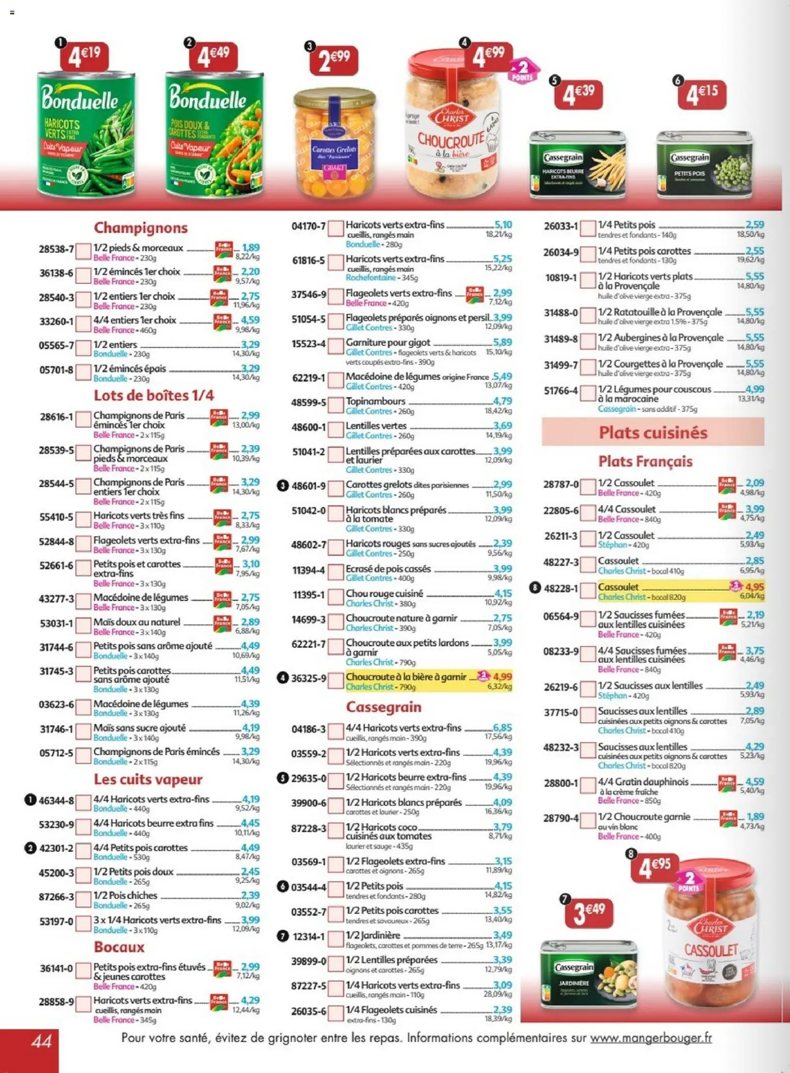Prévisualisation de Maximo catalogue epicerie du magasin Maximo formulaire valide 26/10/2026 - Ratatouille, Persil, Tomate, Oignons, Plats cuisinés, Saucisses fumées, Huile d'olive vierge, Haricots verts