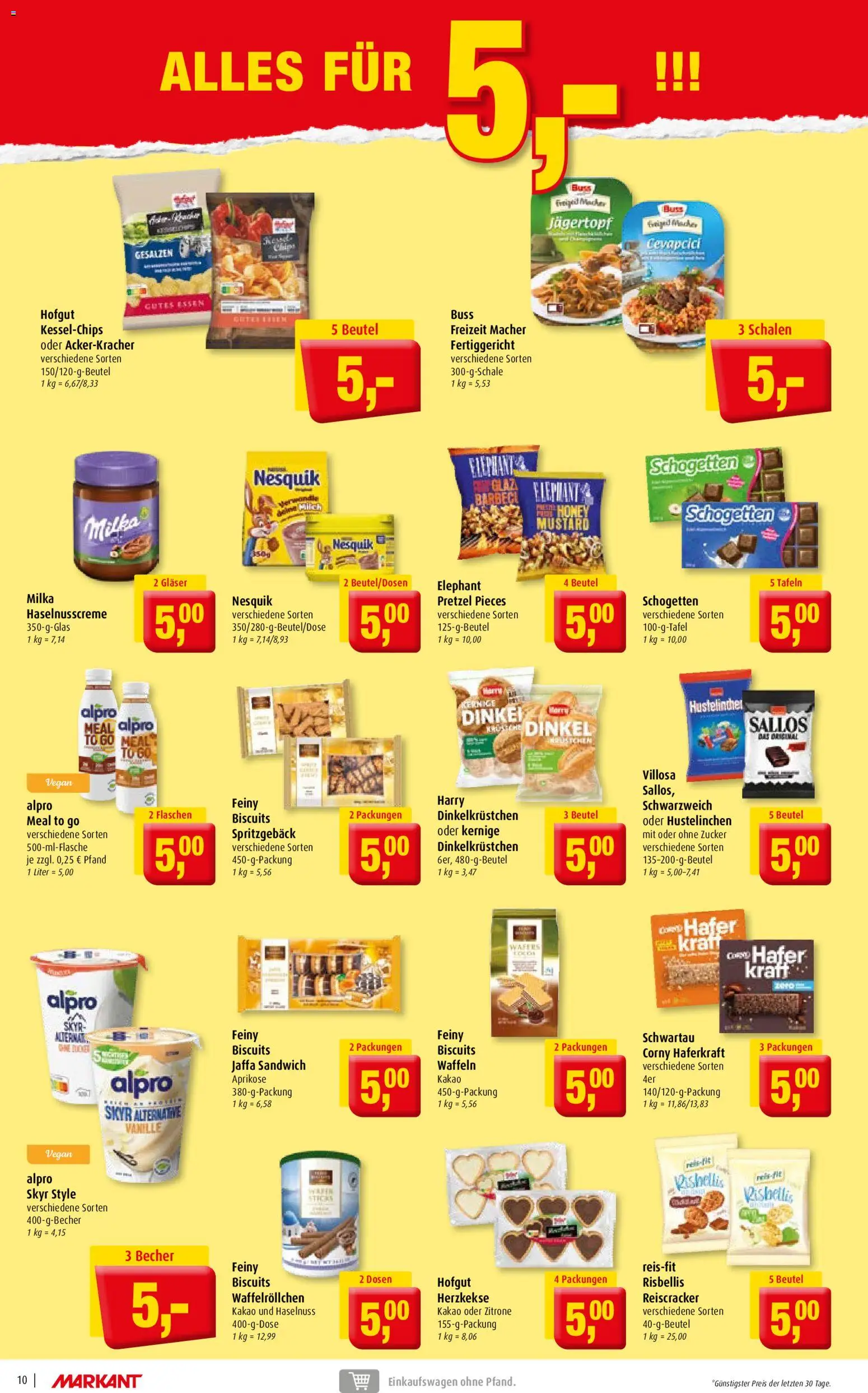 Vorschau von dem Prospekt des Geschäftes Markant, gültig ab dem 07.09.2026 - Waffeln, Skyr, Milch, Milka, Zucker, Zitrone, Vanille, Nesquik