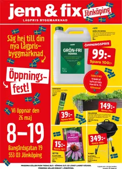 Förhandsgranska reklamblad Jem & Fix erbjudanden från butik Jem & Fix gäller från 26/05/2026
