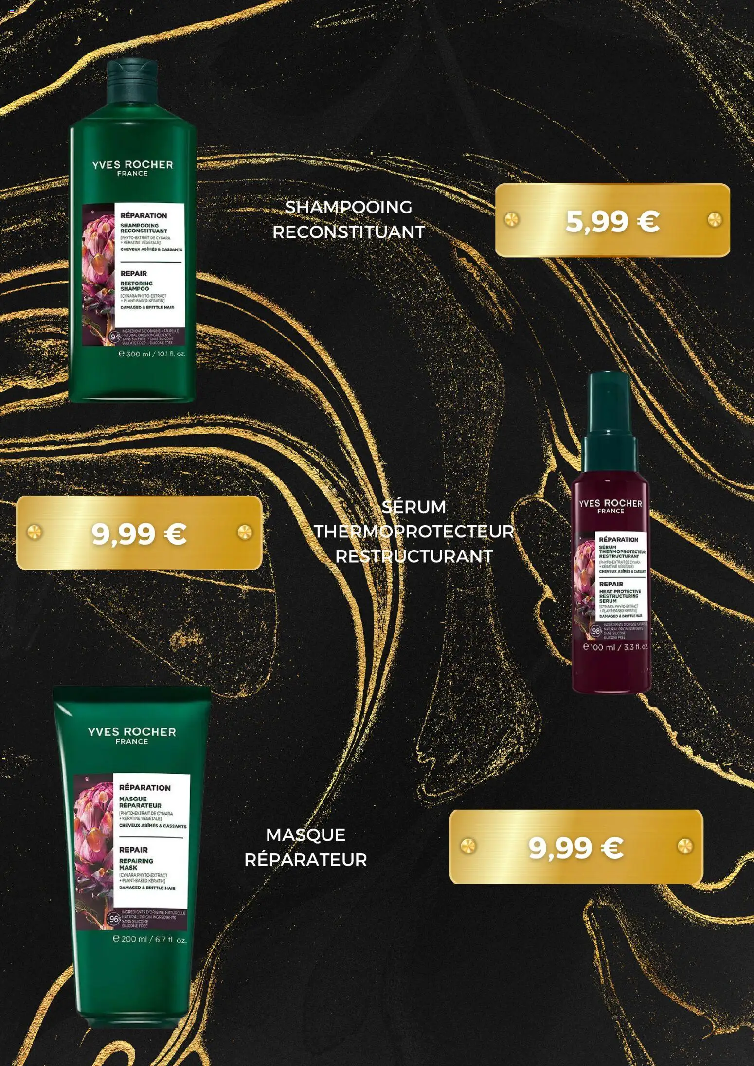 Prévisualisation de Yves Rocher catalogue du magasin Yves Rocher formulaire valide 01/09/2026 - Masque, Serum, Shampooing, Ingrédients