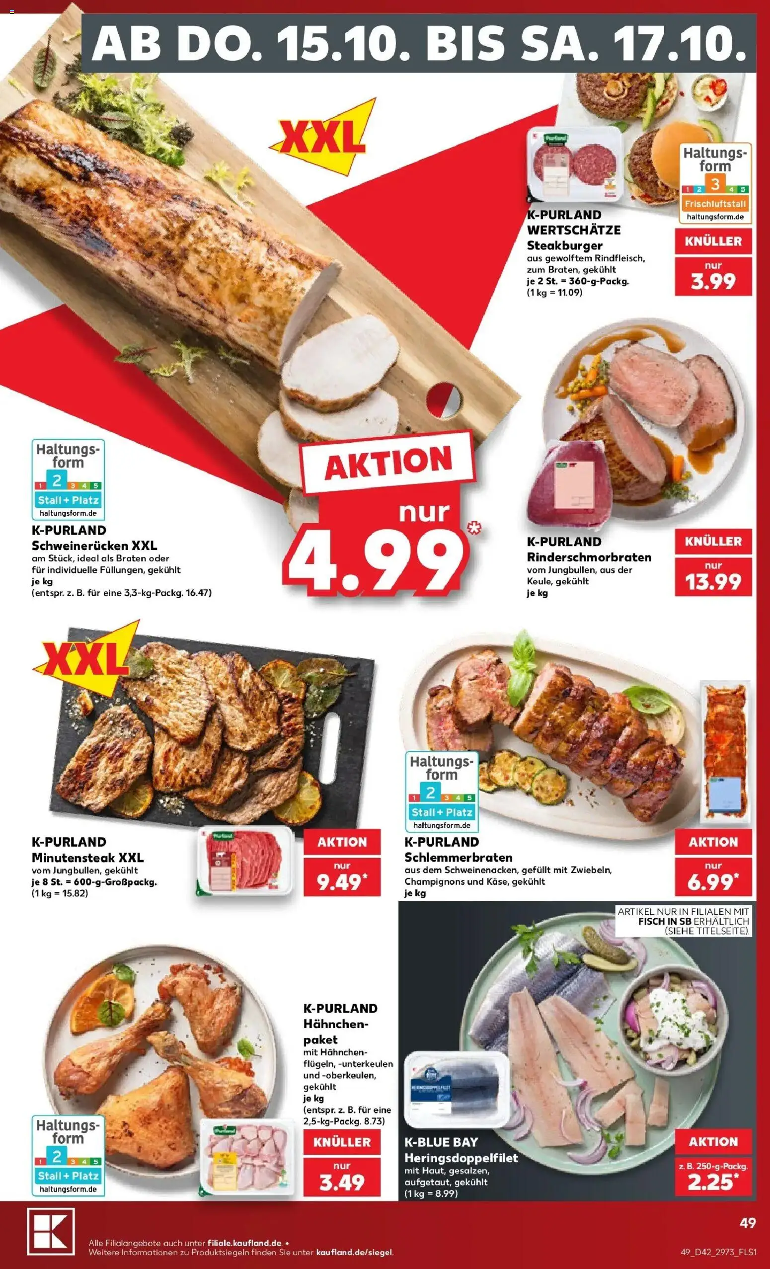 Vorschau von dem Prospekt des Geschäftes Kaufland, gültig ab dem 12.10.2026 - Fisch, Champignons, Schweinerucken, Hahnchen