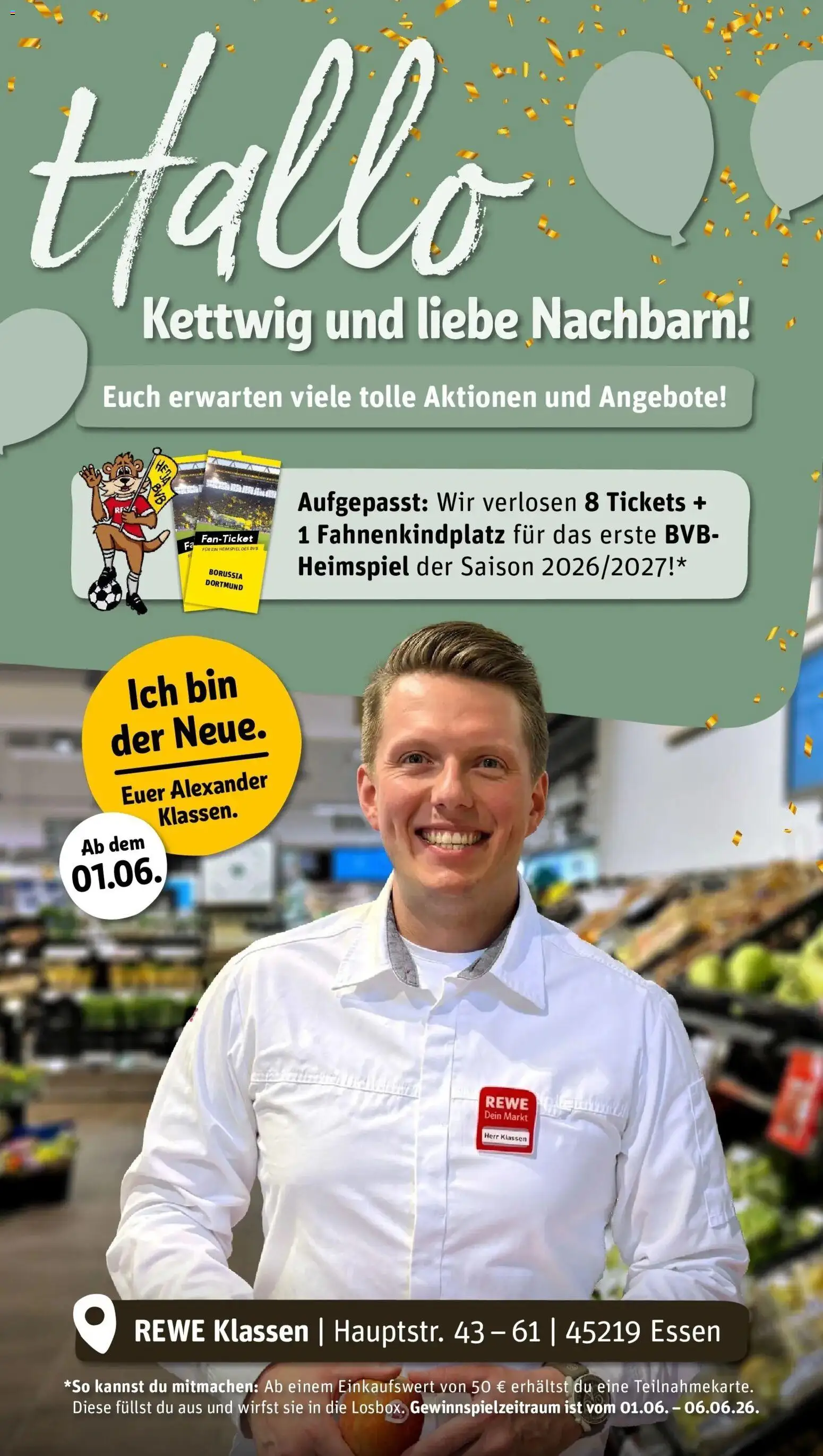Vorschau von dem Prospekt des Geschäftes Rewe, gültig ab dem 01.06.2026