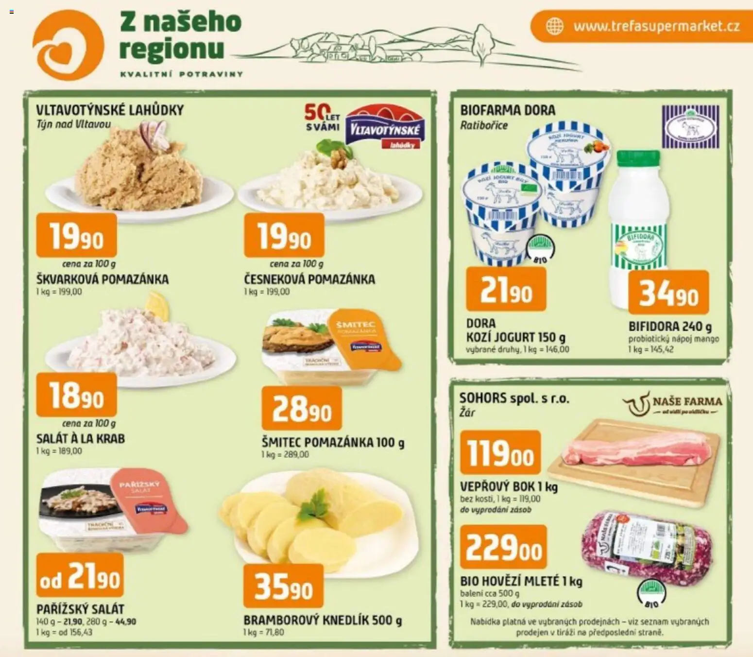 Náhled nabídky: Trefa Trefa leták - Z našeho regionu kvalitní potraviny platný od 16.09.2026