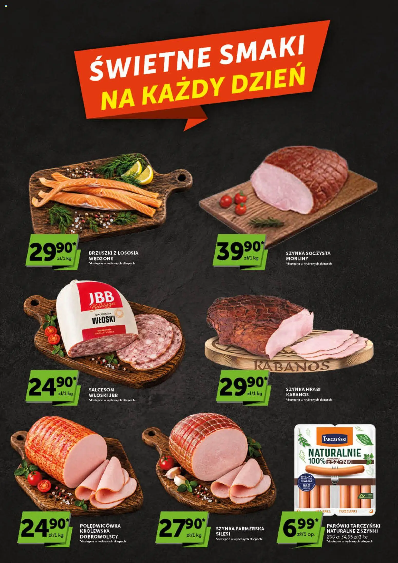 Pogląd gazetki "ABC gazetka" ze sklepu ABC ważnej od 24.09.2026 - Salceson, Szynka, Kabanos, Parówki, Parówki tarczyński, Brzuszki z łososia