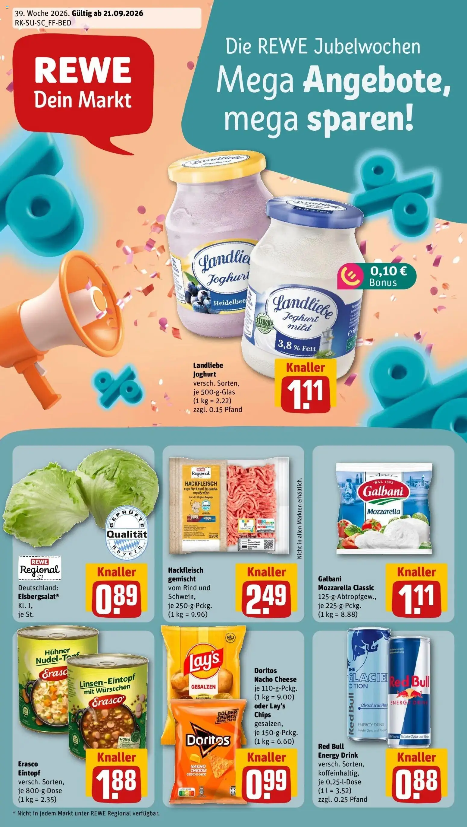 Vorschau von dem Prospekt des Geschäftes Rewe, gültig ab dem 21.09.2026