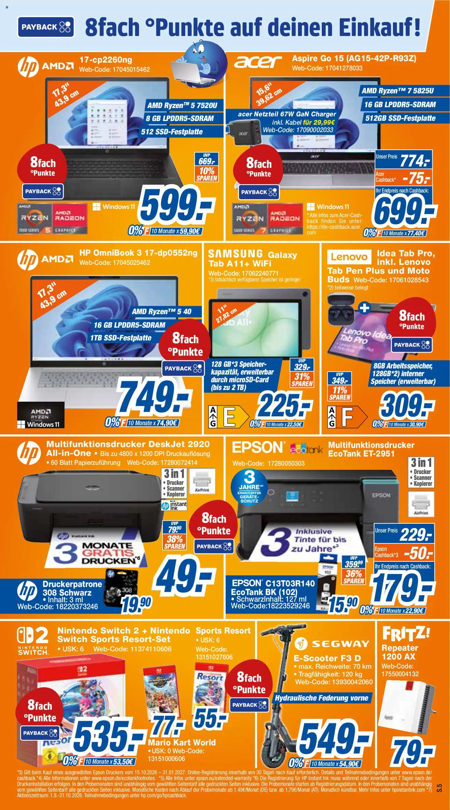Vorschau von dem Prospekt des Geschäftes Expert, gültig ab dem 26.10.2026 - Samsung, Lenovo, HP, Drucker, Epson, Kabel, Netzteil