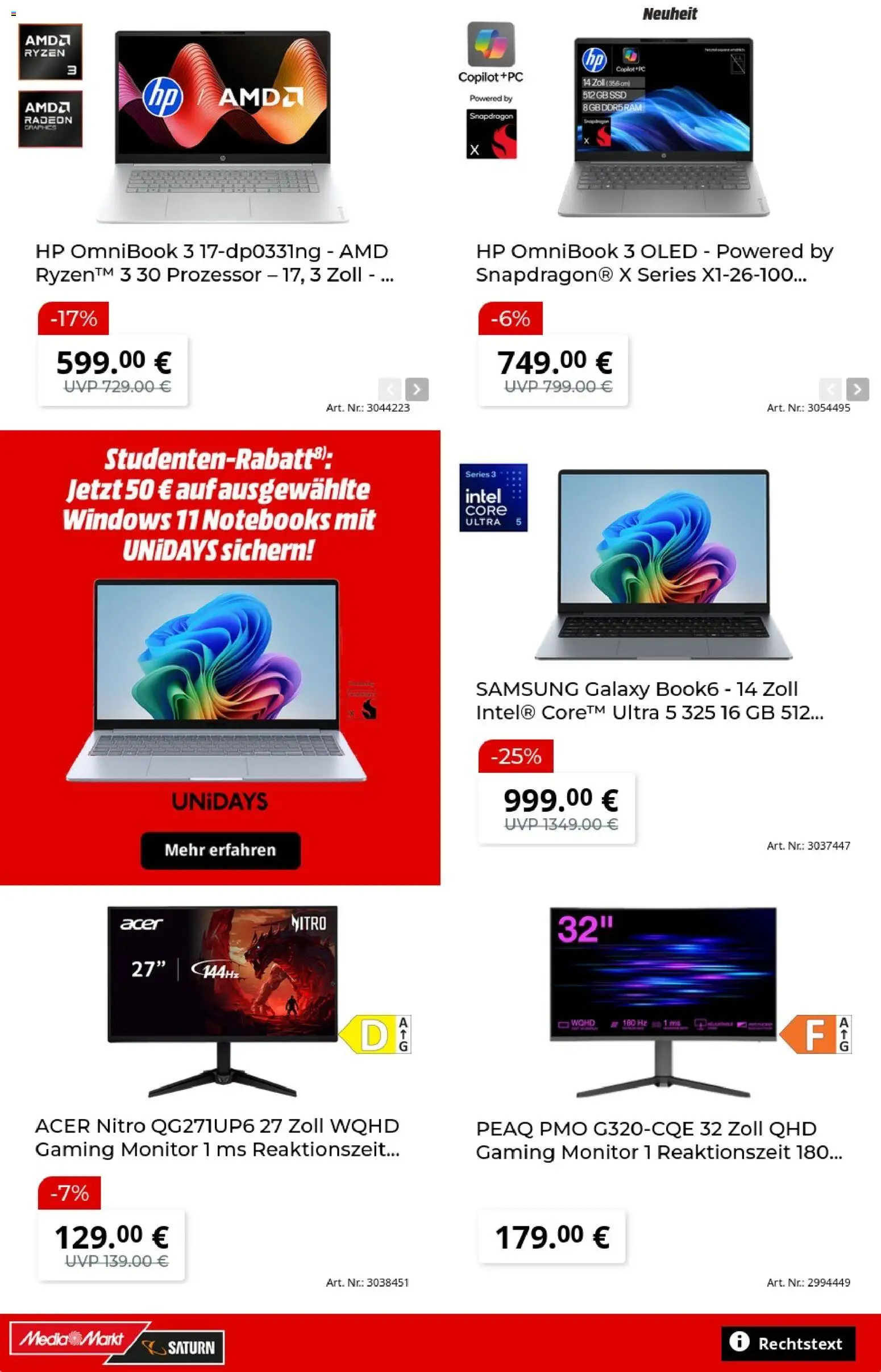 Vorschau von dem Prospekt des Geschäftes Media Markt, gültig ab dem 07.09.2026 - Samsung, HP, Monitor