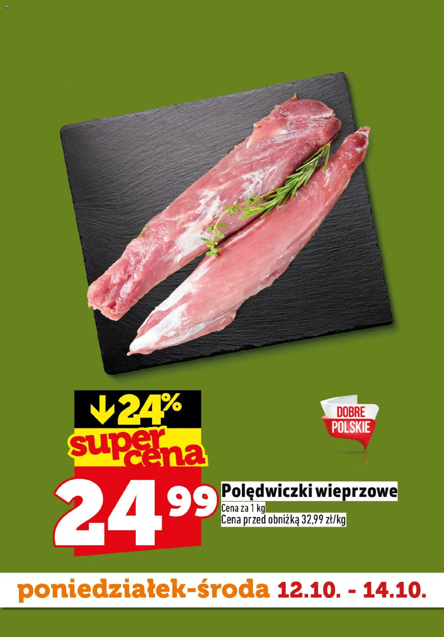 Pogląd gazetki "Topaz gazetka - Superstart tygodnia" ze sklepu Topaz ważnej od 12.10.2026 - Polędwiczki wieprzowe, Polędwiczki
