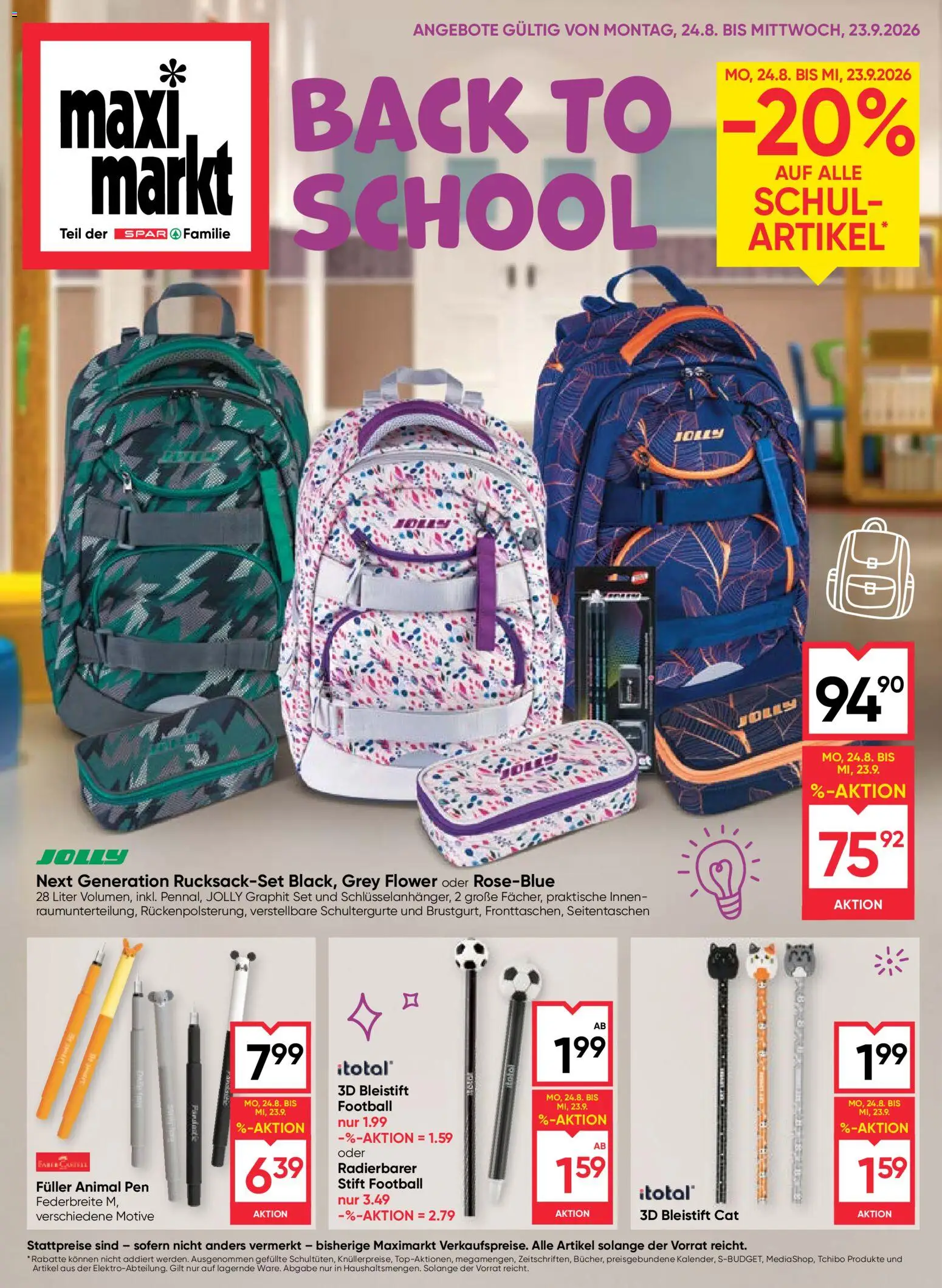 Vorschau der Angebote: Maximarkt Maximarkt Back To School gültig ab 24.08.2026