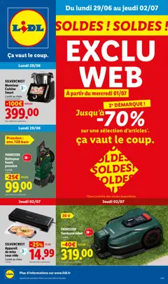 Prévisualisation de LIDL catalogue les bonnes affaires Exclu Web du magasin LIDL formulaire valide 29/06/2026
