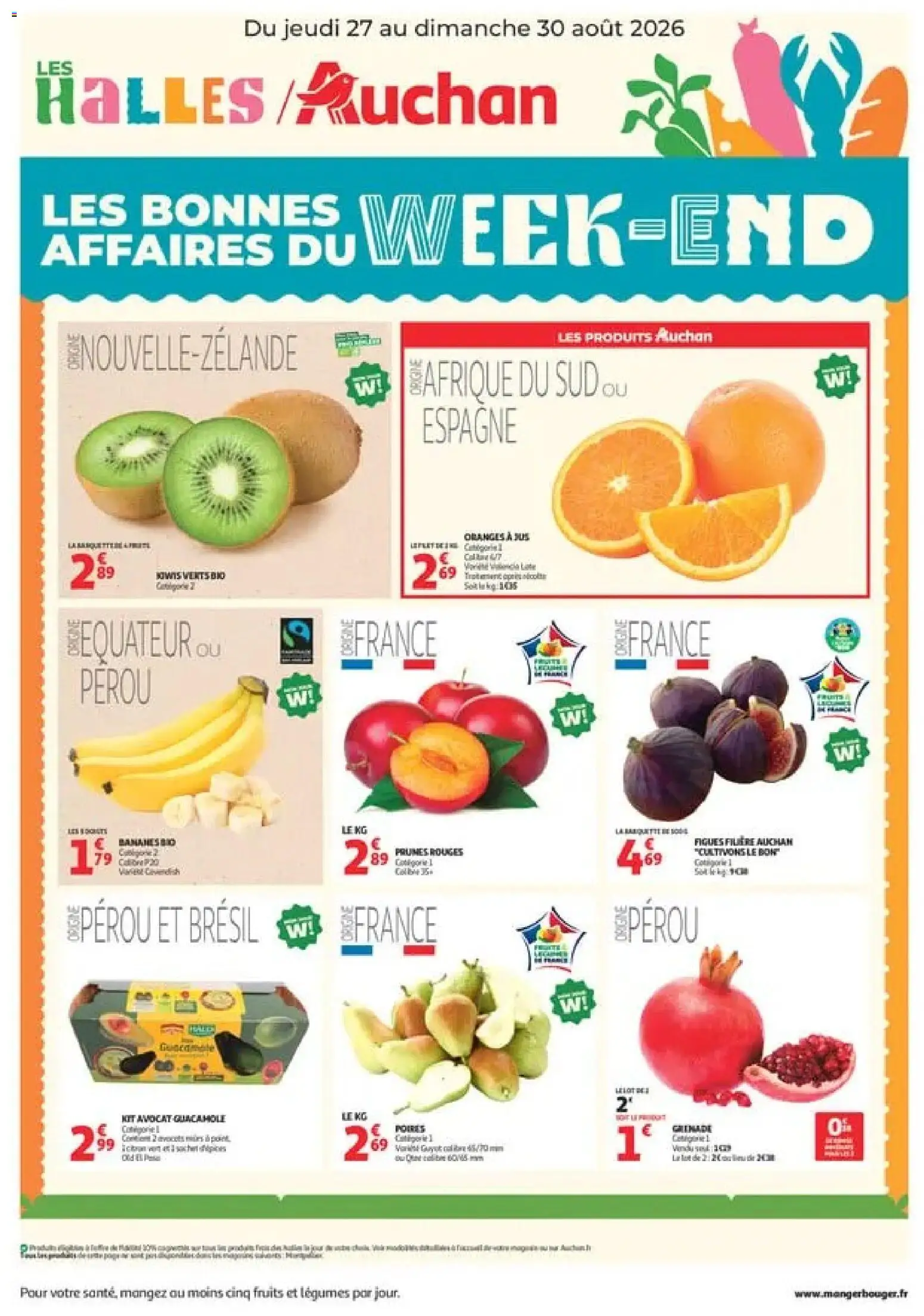 Prévisualisation de Auchan les bons plans du week-end dans votre hyper du magasin Auchan formulaire valide 27/08/2026