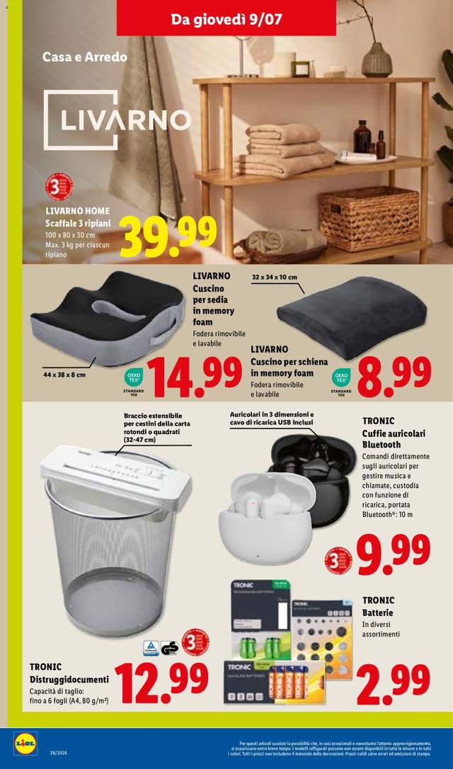 Nuovo volantino Lidl dal 09/07