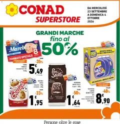 Anteprima dell'opuscolo Conad volantino Superstore Campania dal negozio Conad valido da 23/09/2026