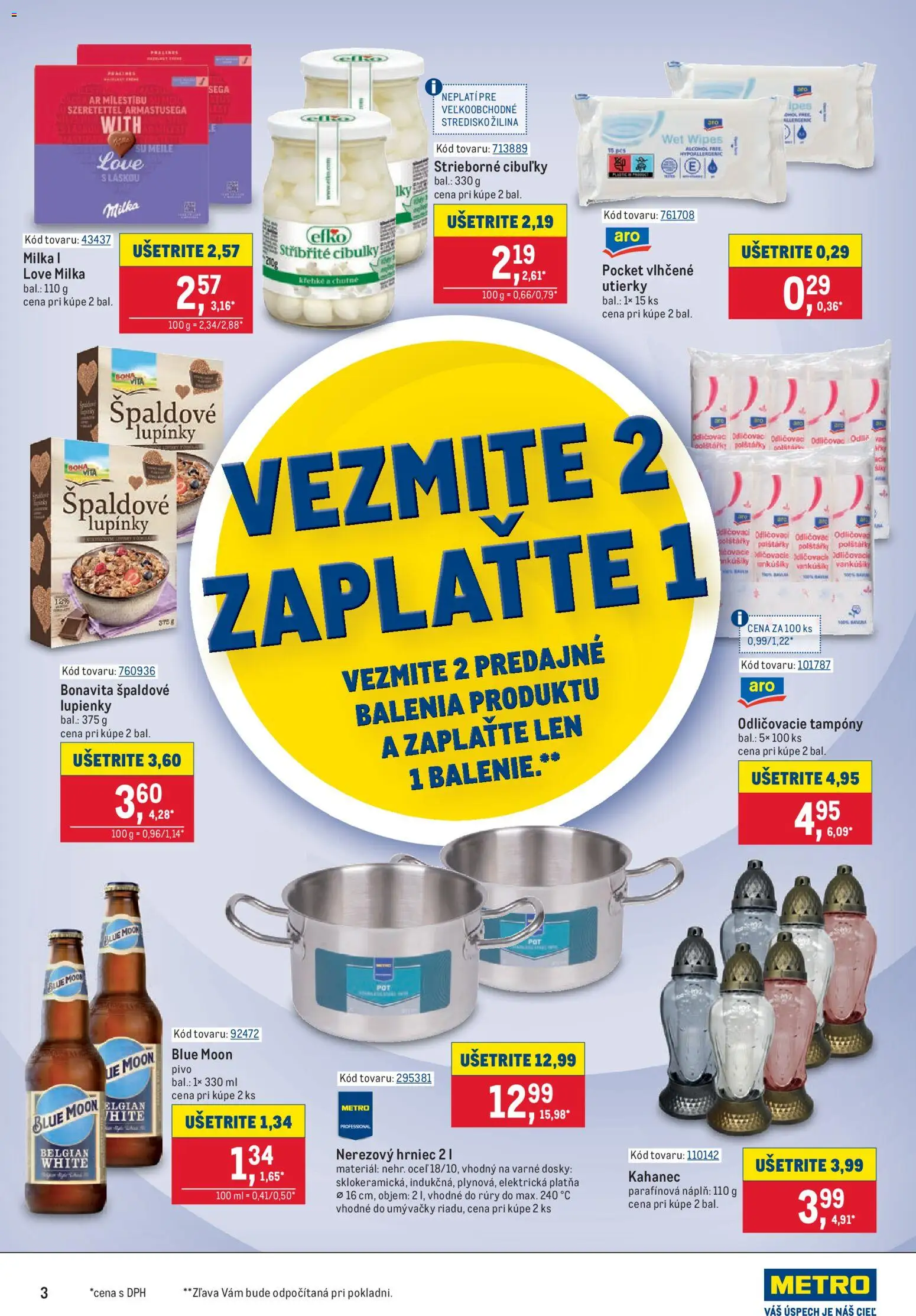 Náhľad Metro letáku platného od 07.10.2026 - Pivo, Milka, Utierky, Odličovač