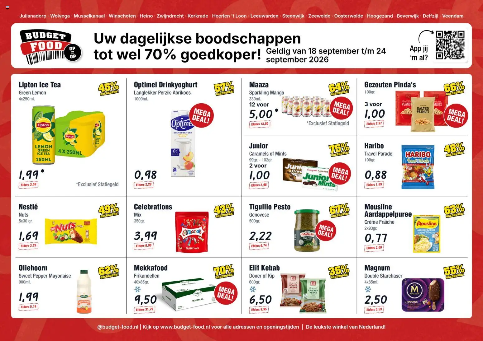 Voorbeeld van Budget Food folder - Weekfolder van winkel Budget Food geldig vanaf 18-09-2026