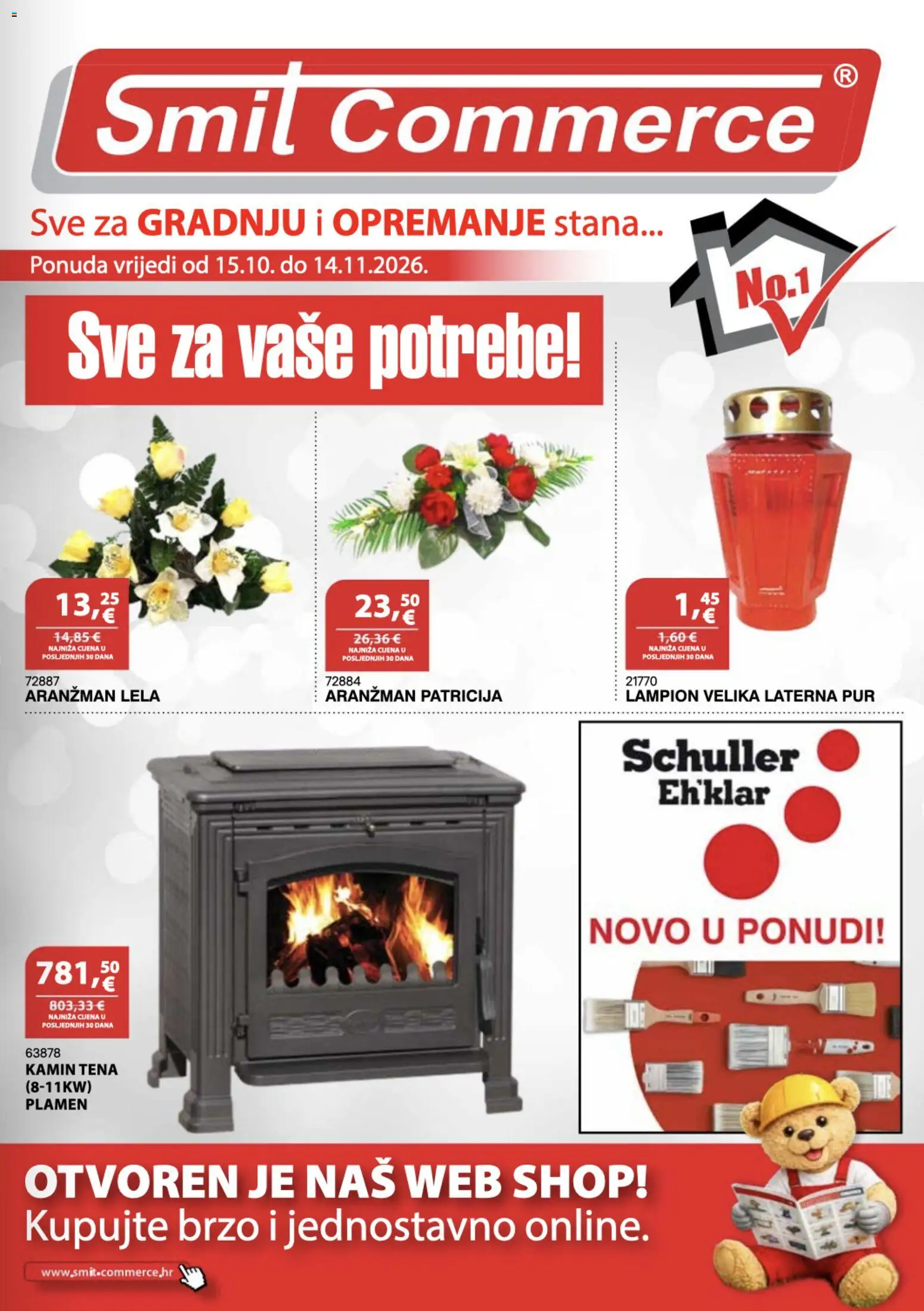 Pregled letka Smit Commerce Katalog trgovine Smit Commerce vrijedi od 15.10.2026 - Kamin, Lampion