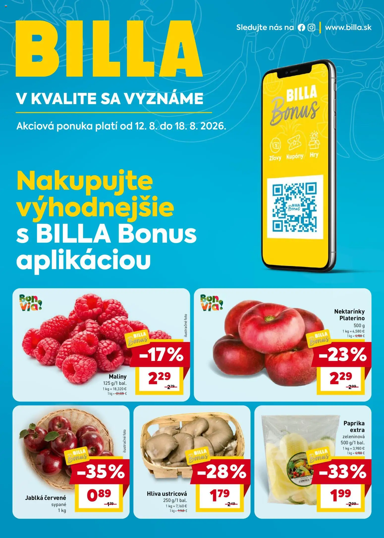 Náhľad Billa letáku platného od 12.08.2026