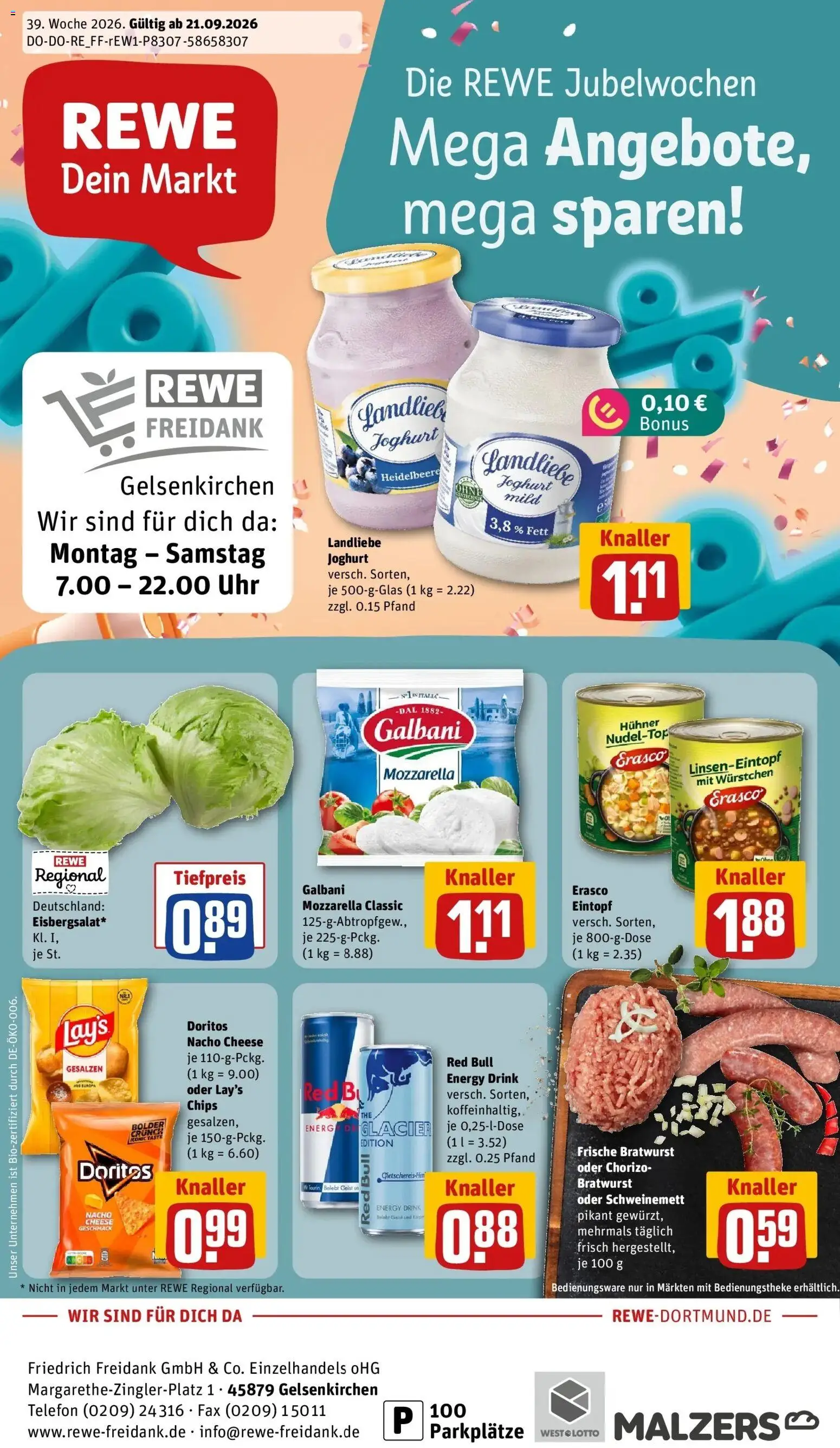 Vorschau von dem Prospekt des Geschäftes Rewe, gültig ab dem 21.09.2026